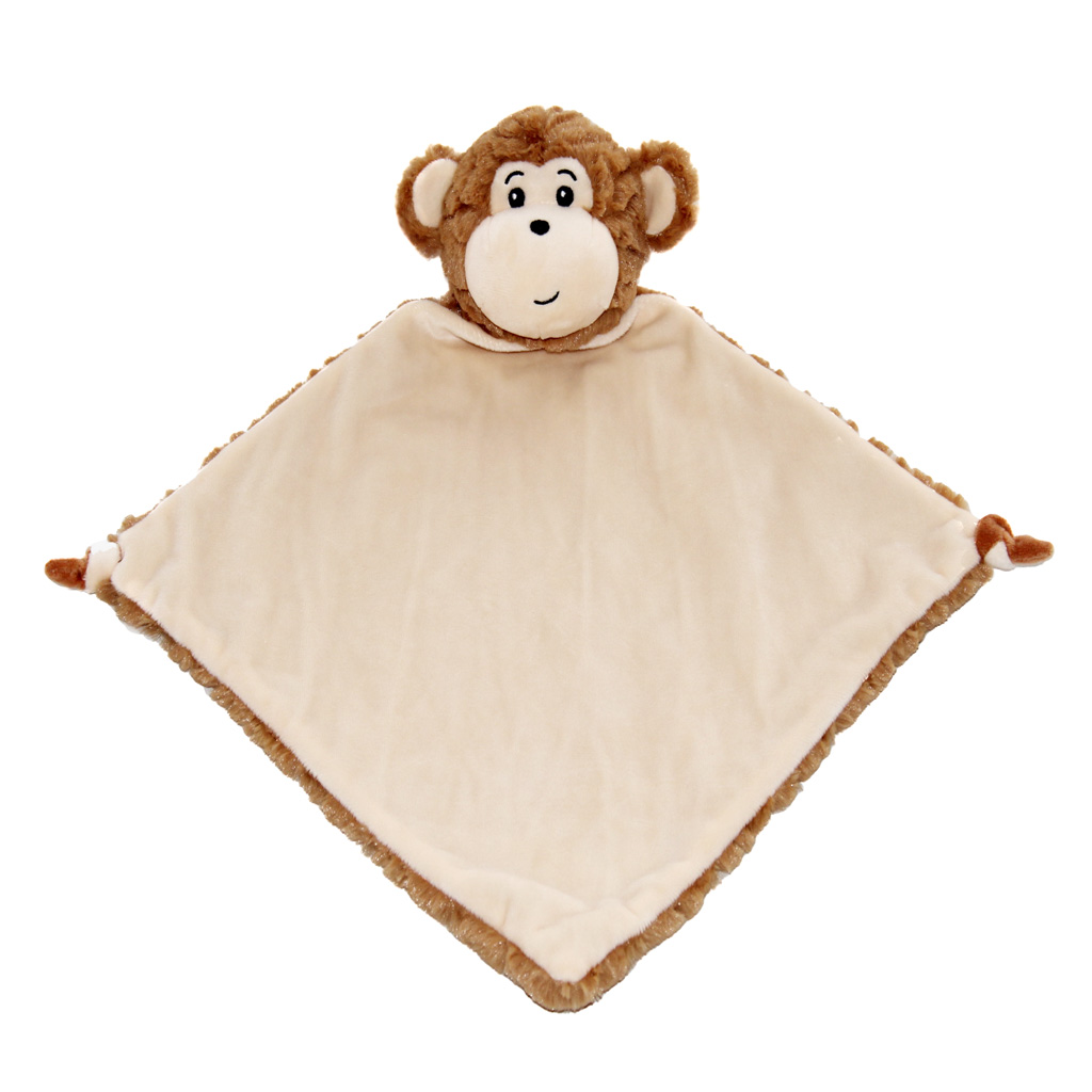 Cubbies Blankies Huggles Monkey dou dou marrone