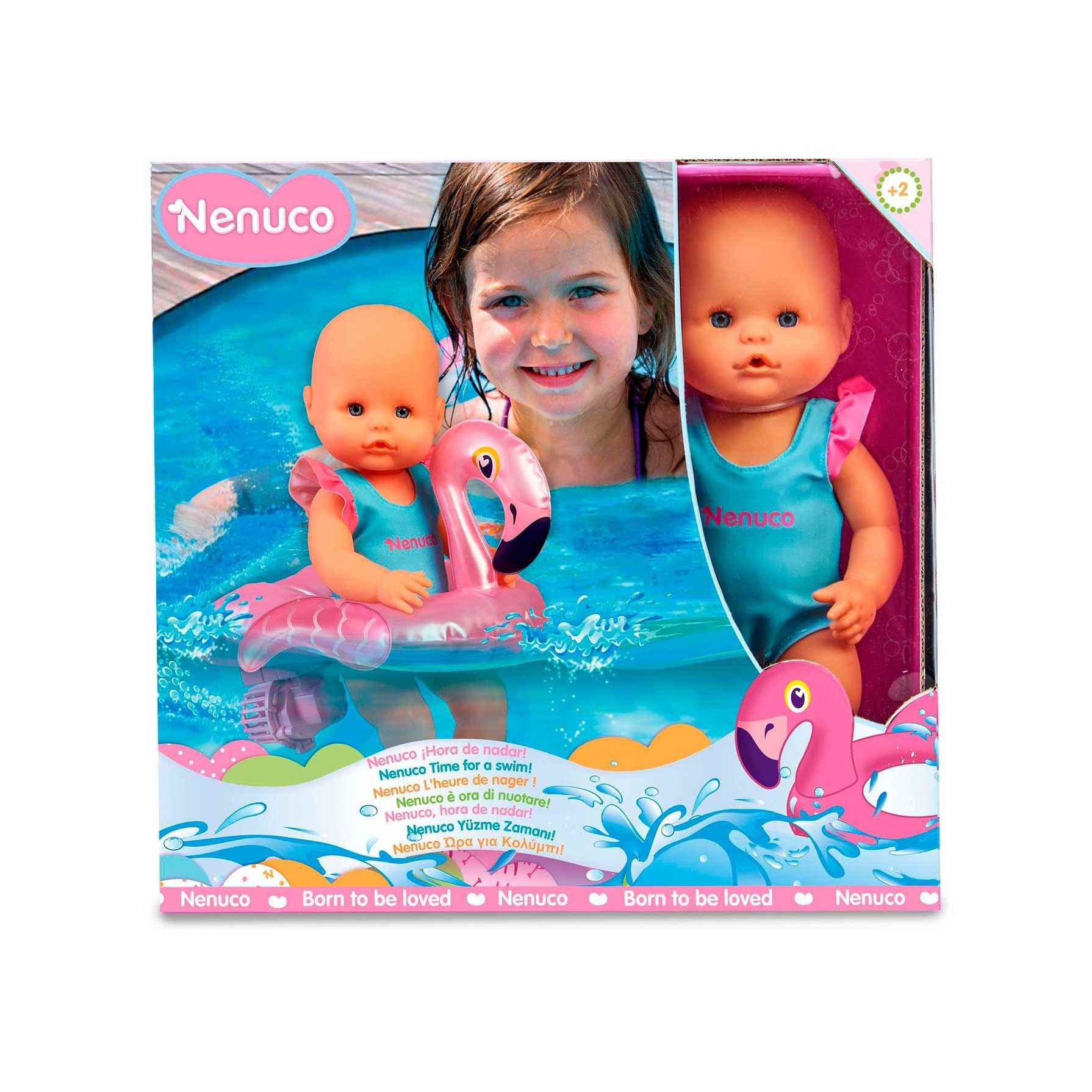 Nenuco È Ora di Nuotare bambola bagnetto flamingo motore