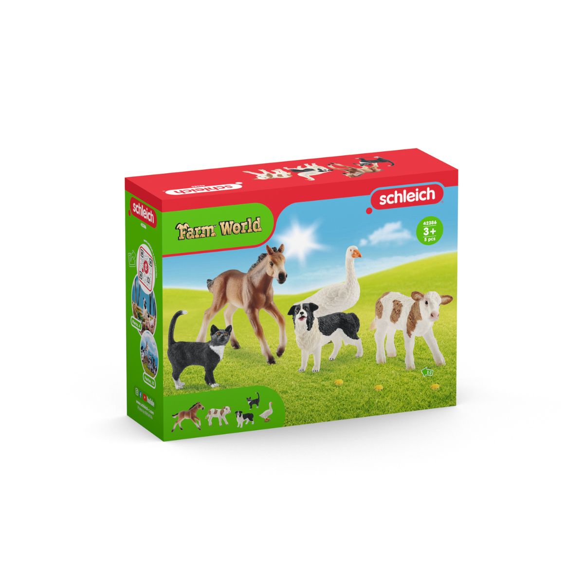 Schleich Farm World set 5 animali fattoria assortiti