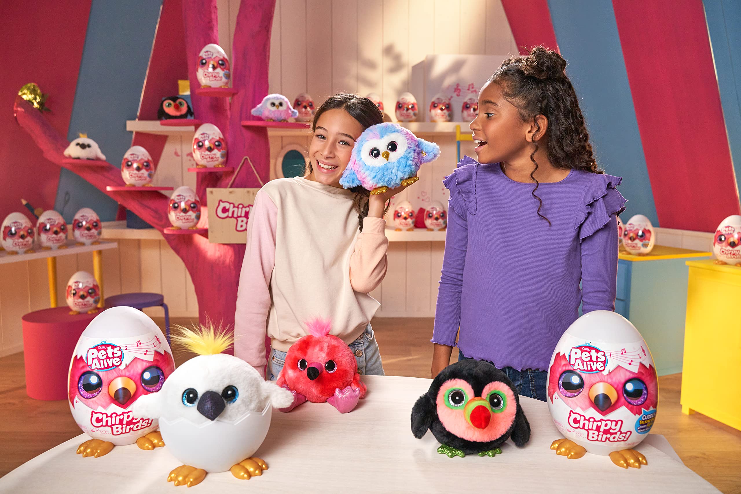 Pets Alive Chirpy Birds Tucano peluche interattivo uovo