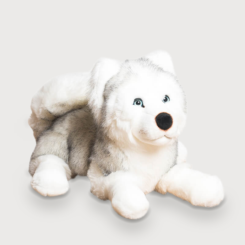 La Pelucherie Husky Léonard peluche cane Small 30cm grigio