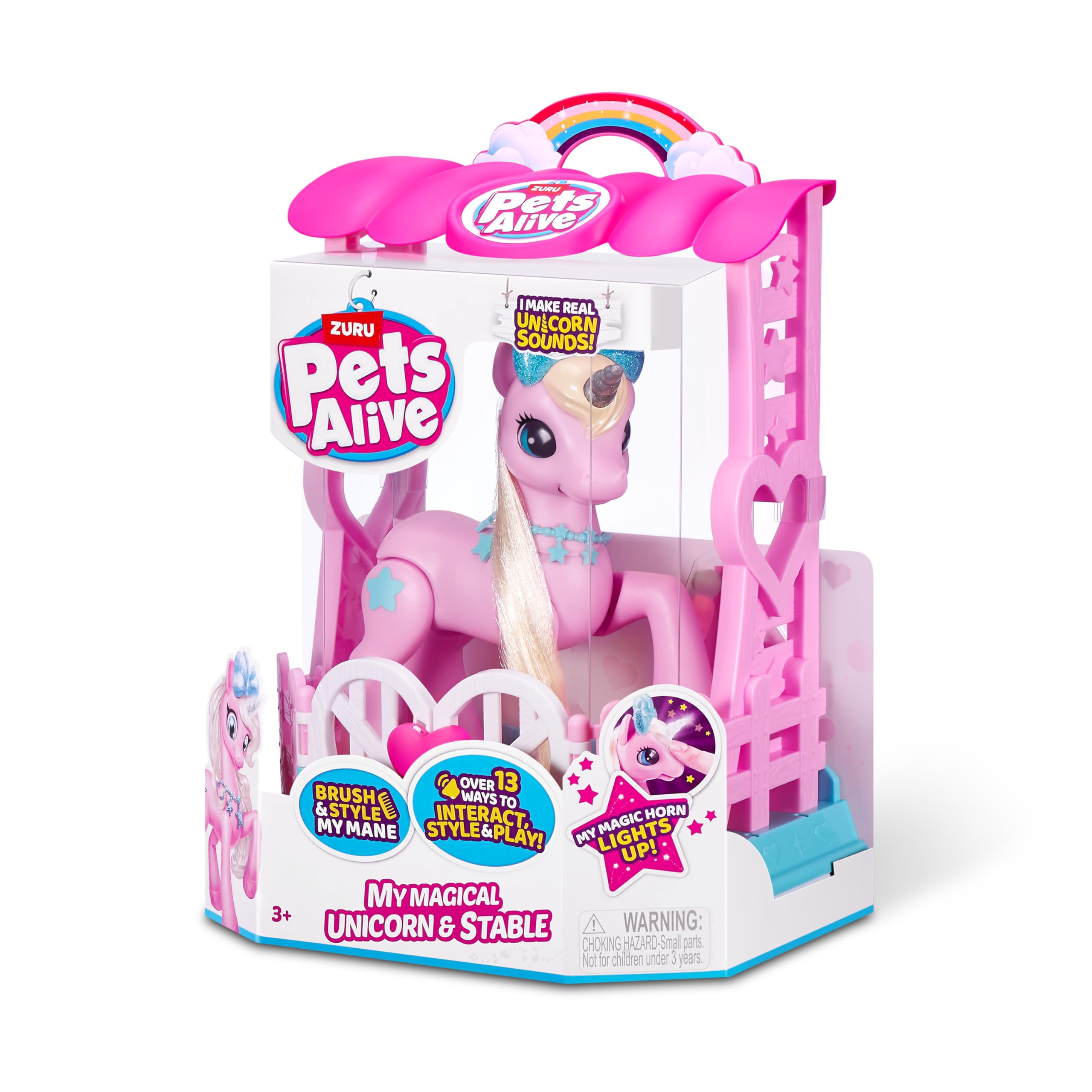 Pets Alive My Magical Unicorn peluche interattivo con scuderia