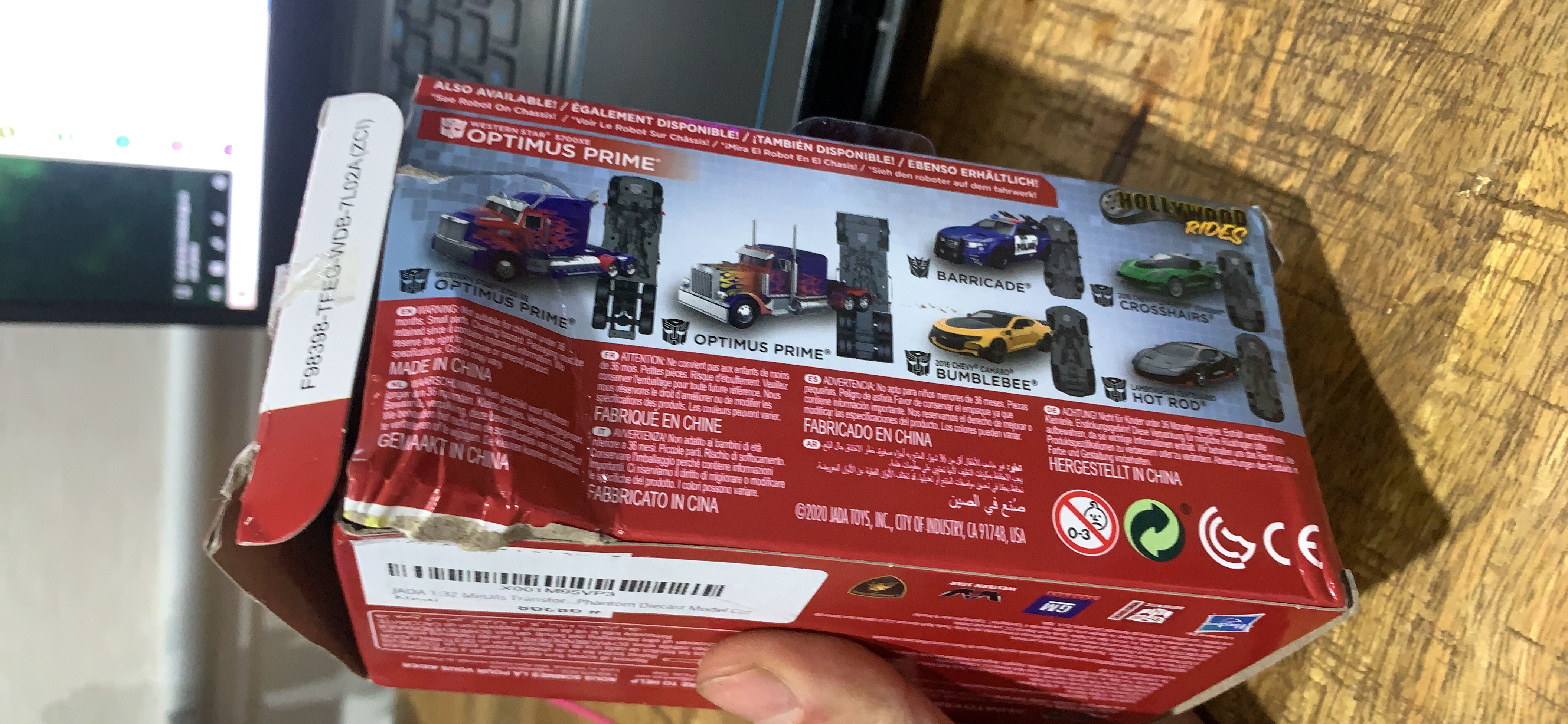 Transformers Jada T5 Optimus Prime camion die-cast 1:32 blu rosso
