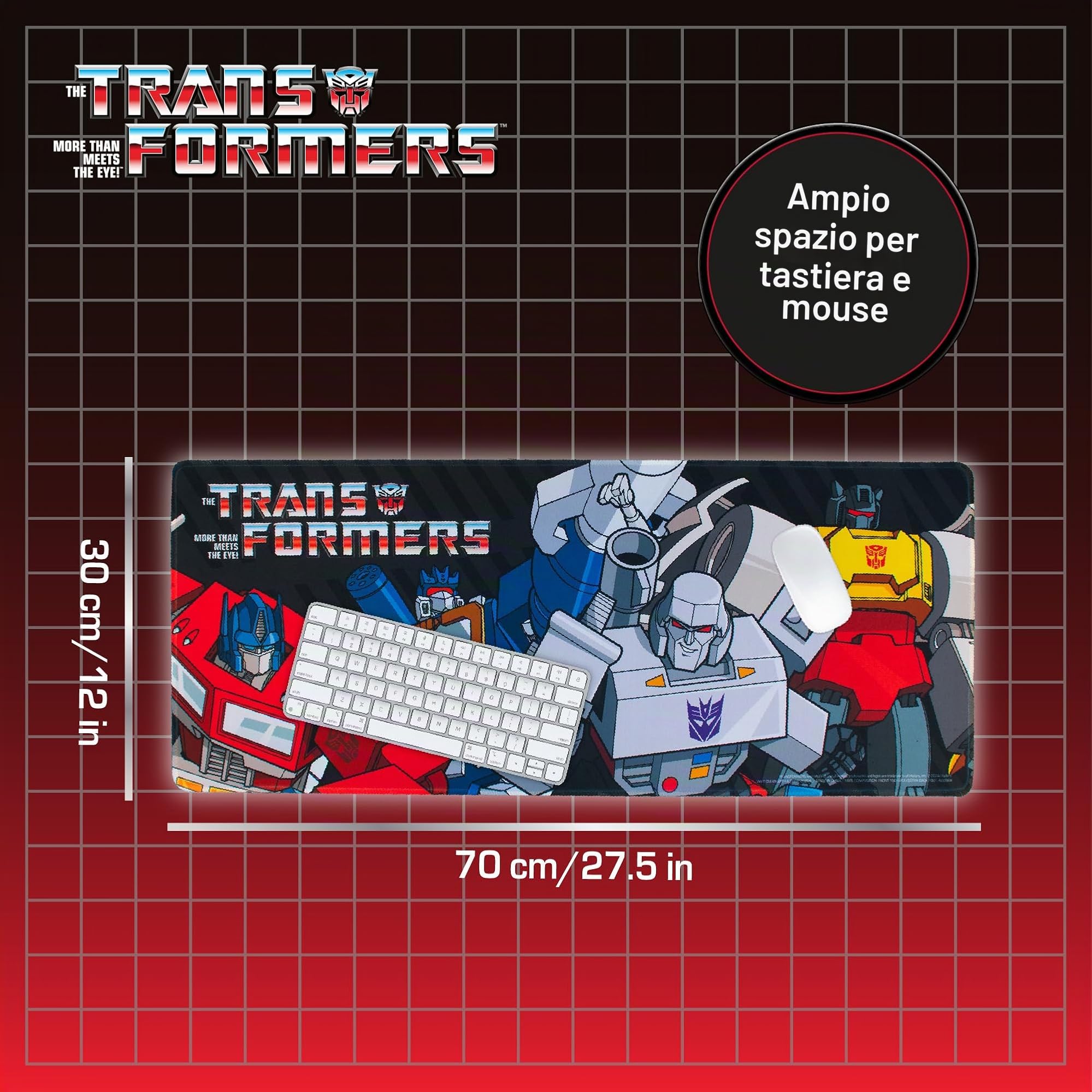 Transformers Jumbo tappetino scrivania 70x30 cm multicolore