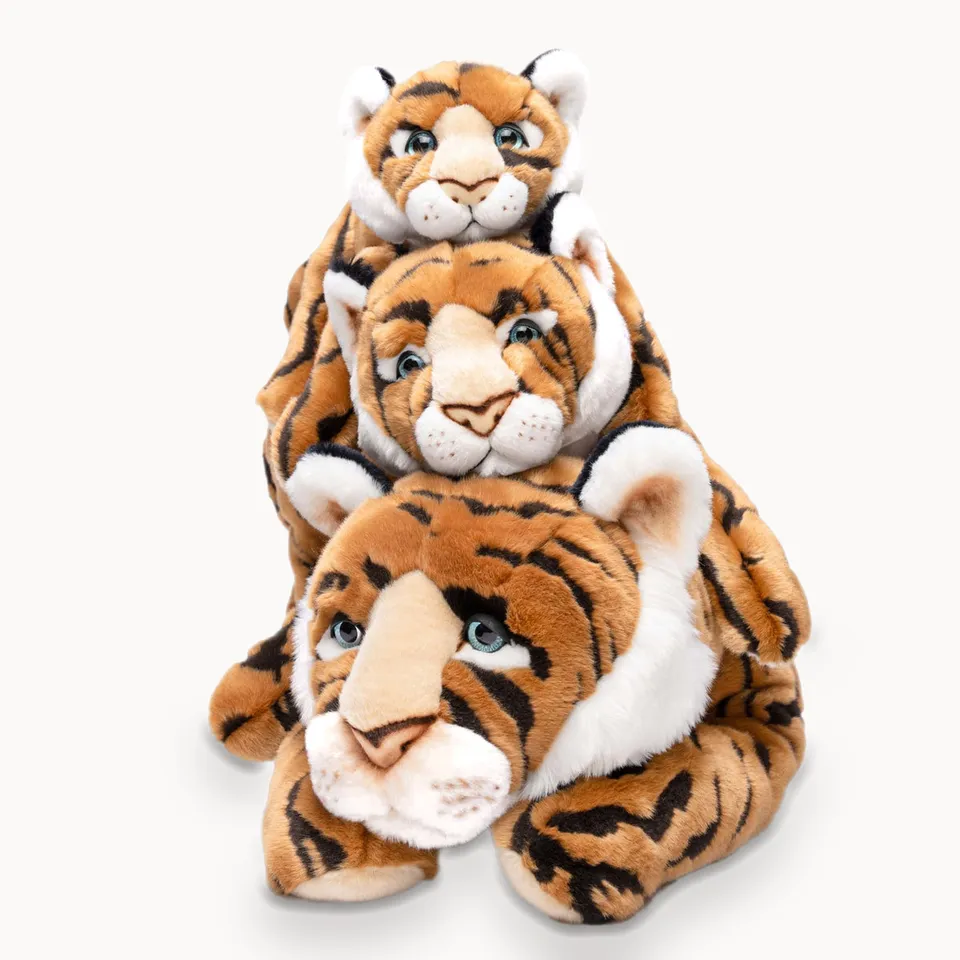 La Pelucherie Jungle Tigre César peluche morbido 35cm arancione