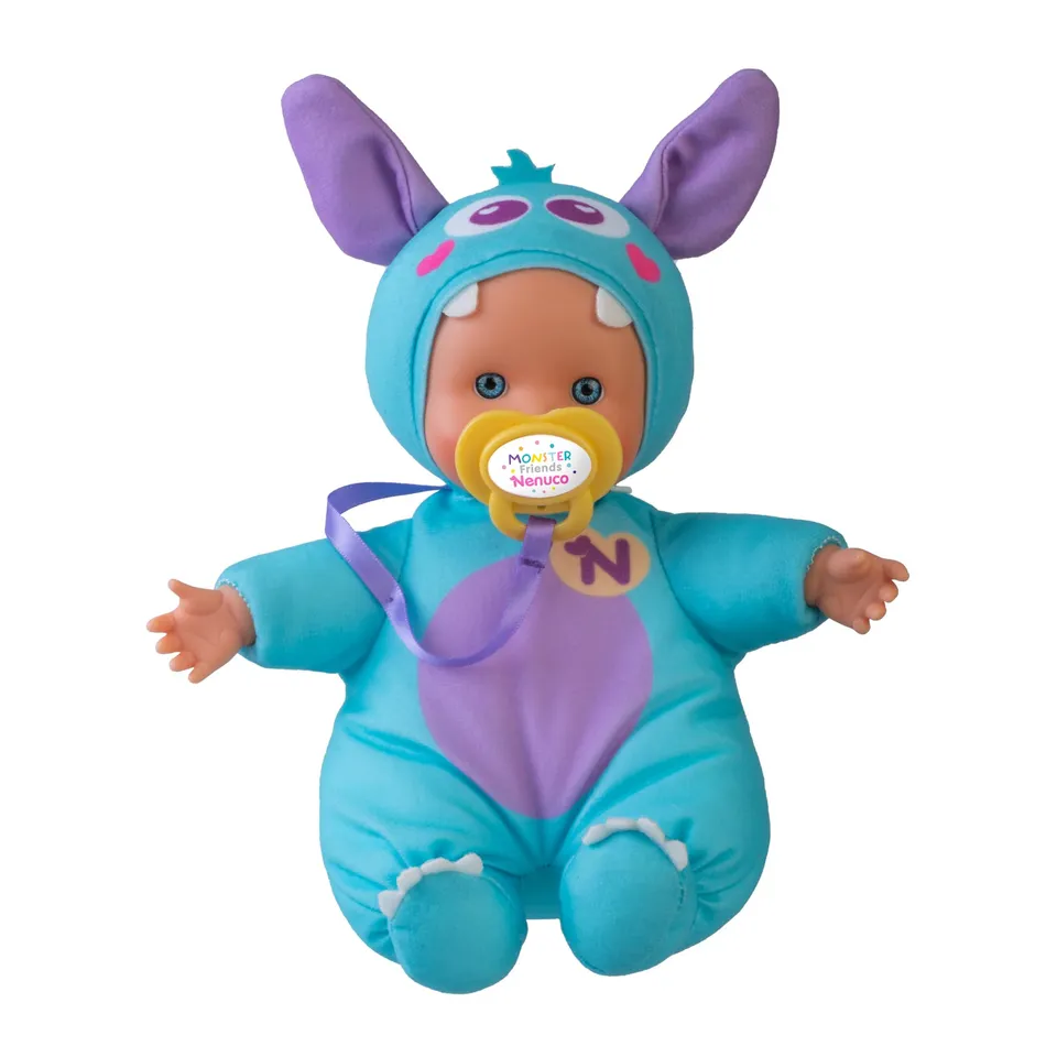Nenuco Bambole Monster Friends Blu bambola 15 cm con ciuccio