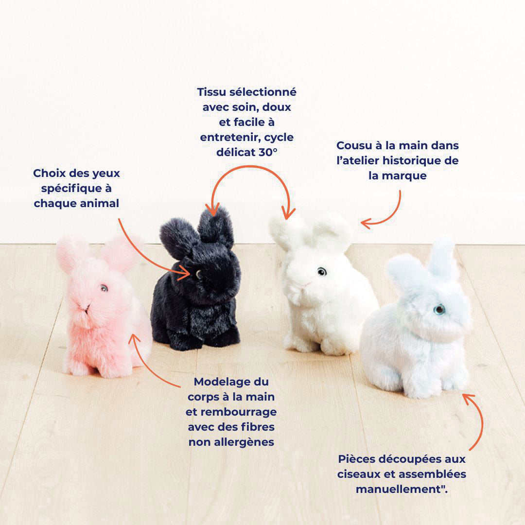 La Pelucherie Personalisation You&Me conigli coppia peluche rosa