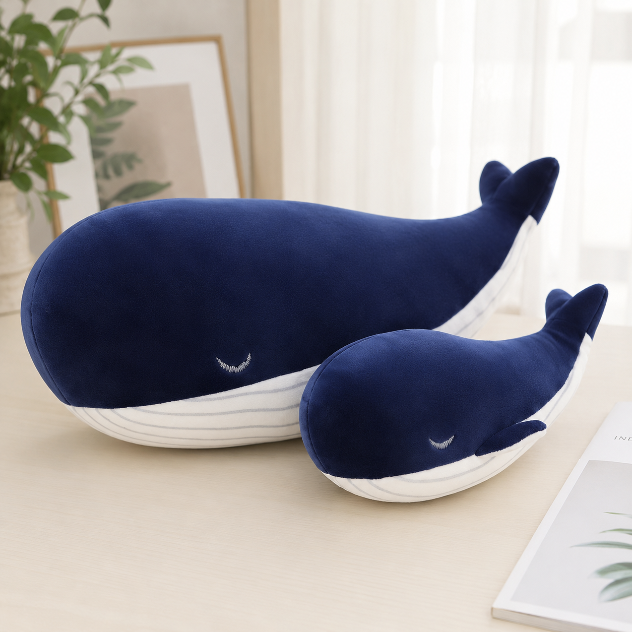 ToyalFriends Ocean Friends balena peluche 25cm blu morbida