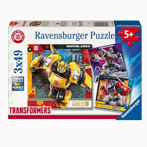 Transformers Ravensburger puzzle bambini 3x49 pezzi 5+ anni