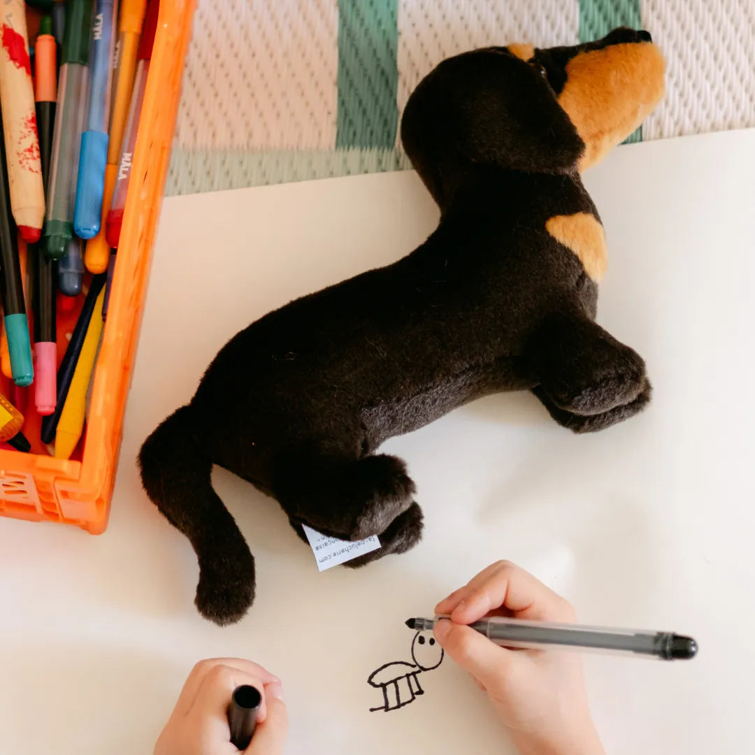 La Pelucherie Dogs Eugène bassotto peluche 25 cm marrone