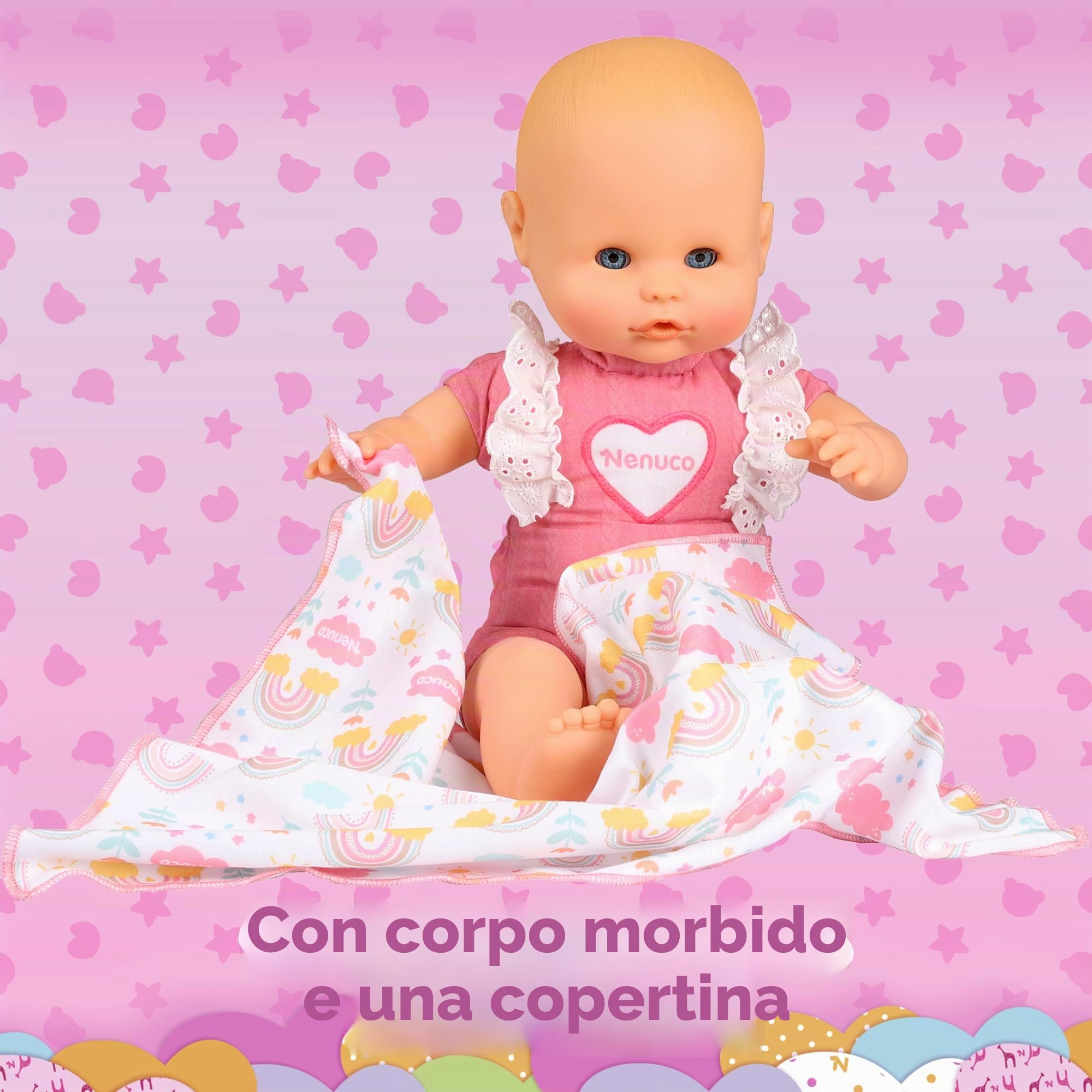 Nenuco Bebè con suoni bambola morbida con copertina