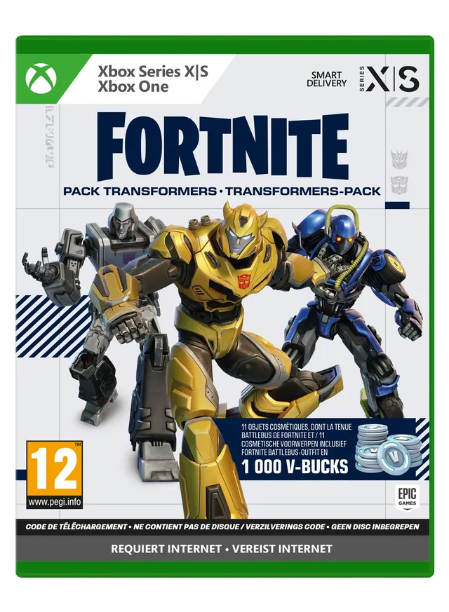 Fortnite Pack Transformers gioco codice Code-in-Box