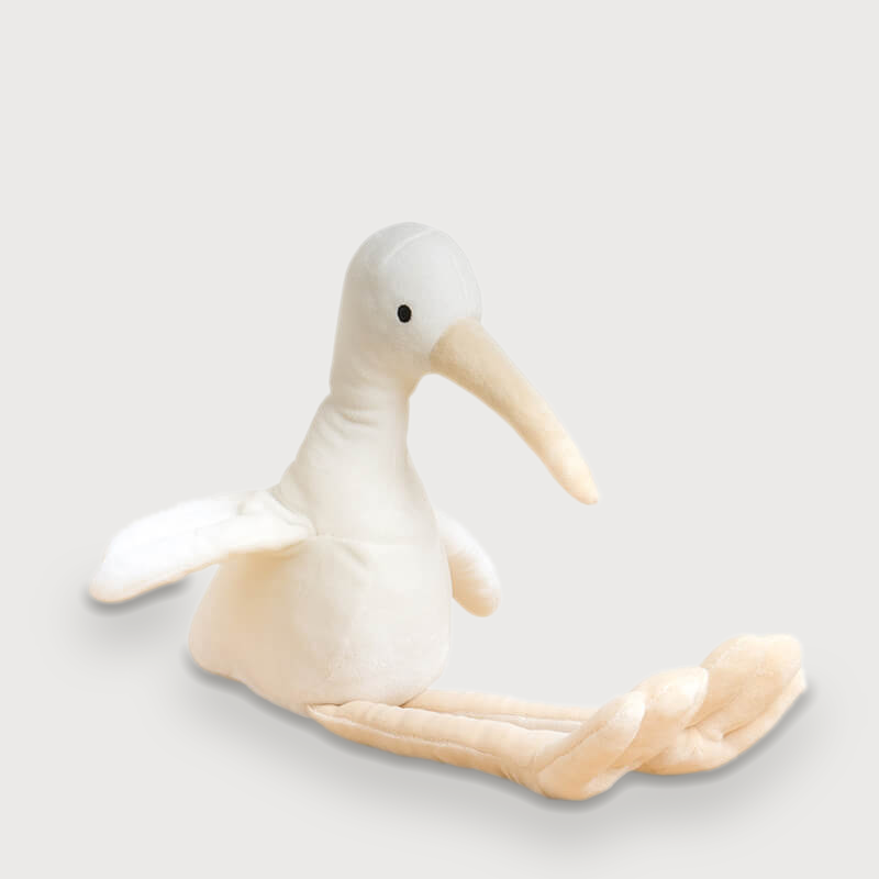 La Pelucherie Doudou Cicogna 38 cm Bianco