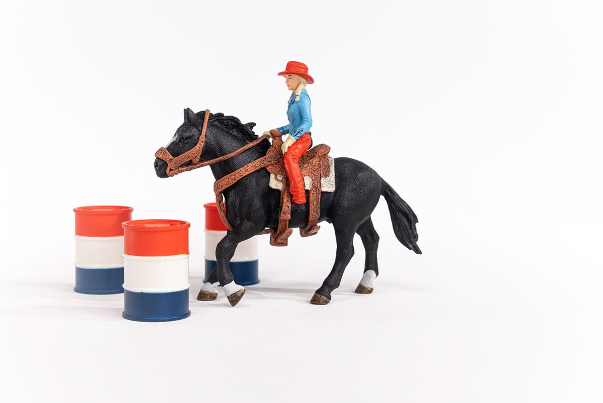 Schleich Horse Club Barrel Racing playset cowgirl 42576