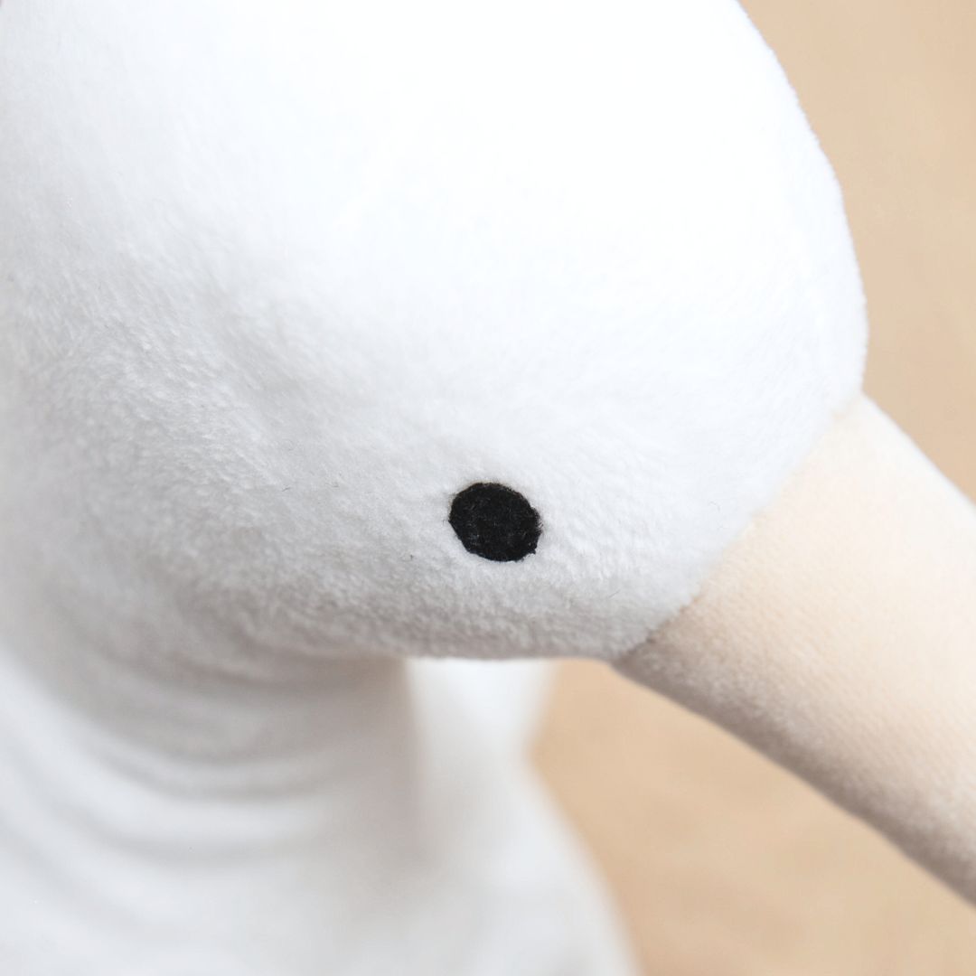 La Pelucherie Doudou Cicogna 38 cm Bianco