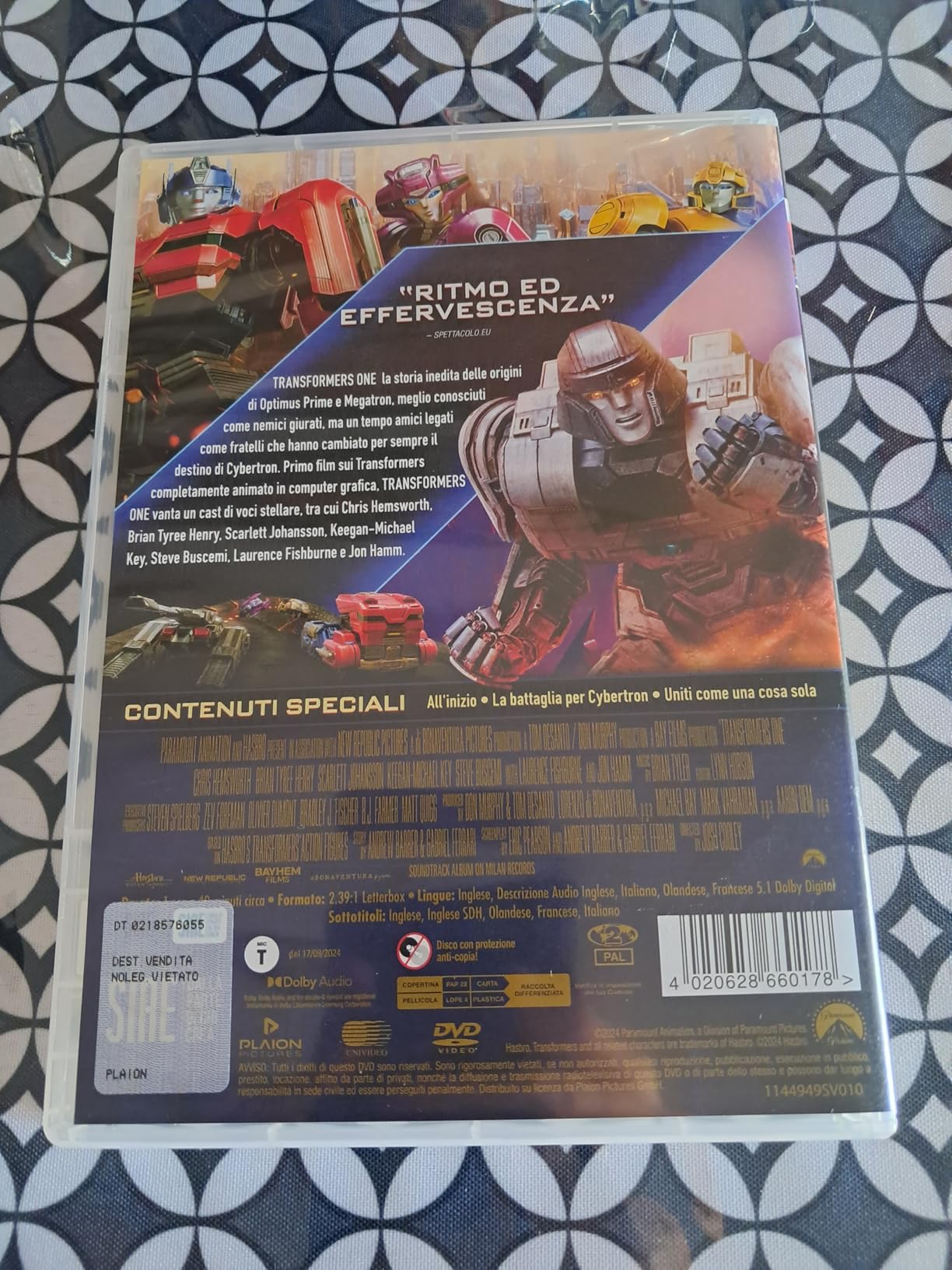 Transformers One 4K UHD Blu-ray film animazione origine Cybertron