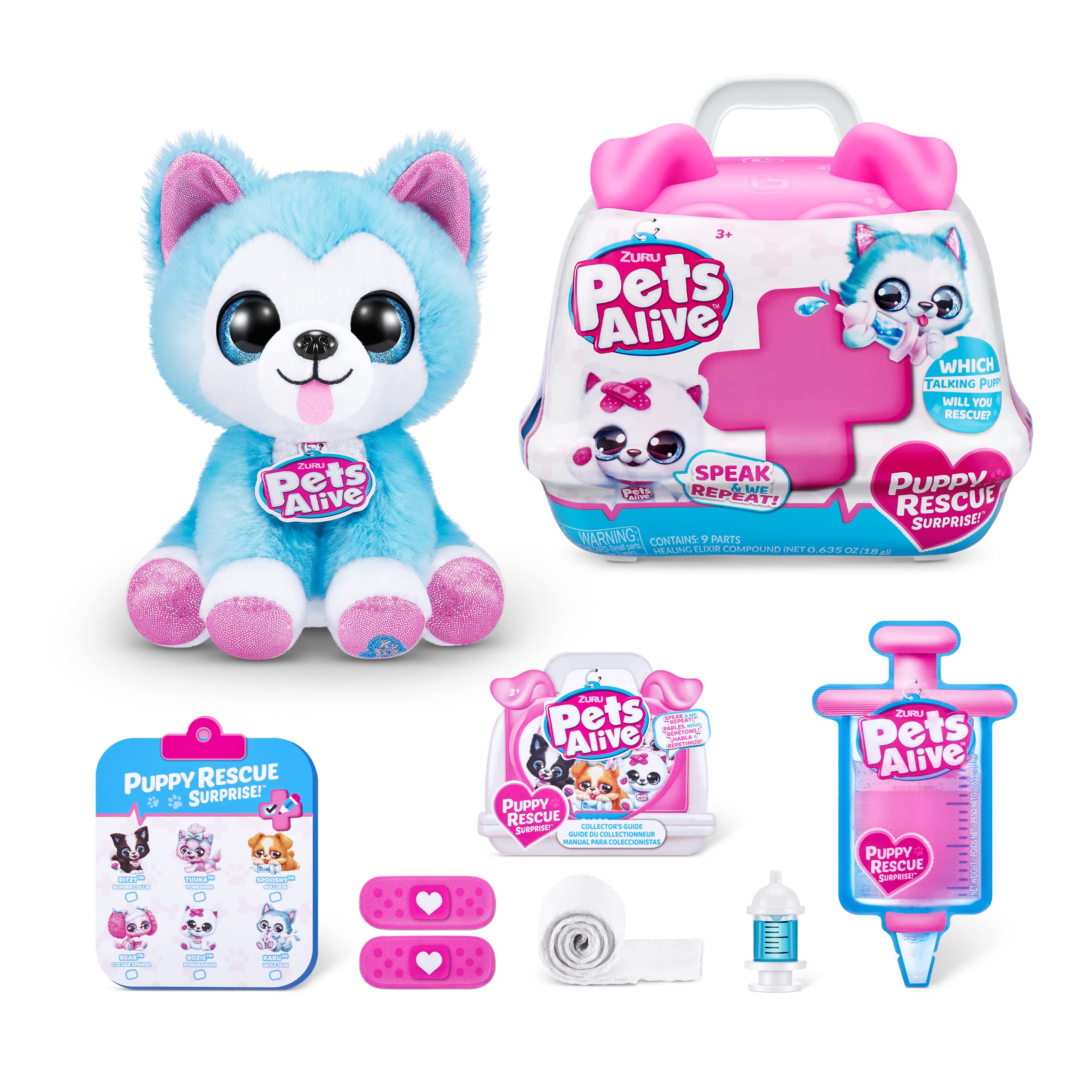 Pets Alive Pet Shop Surprise Wolf Dog peluche interattivo