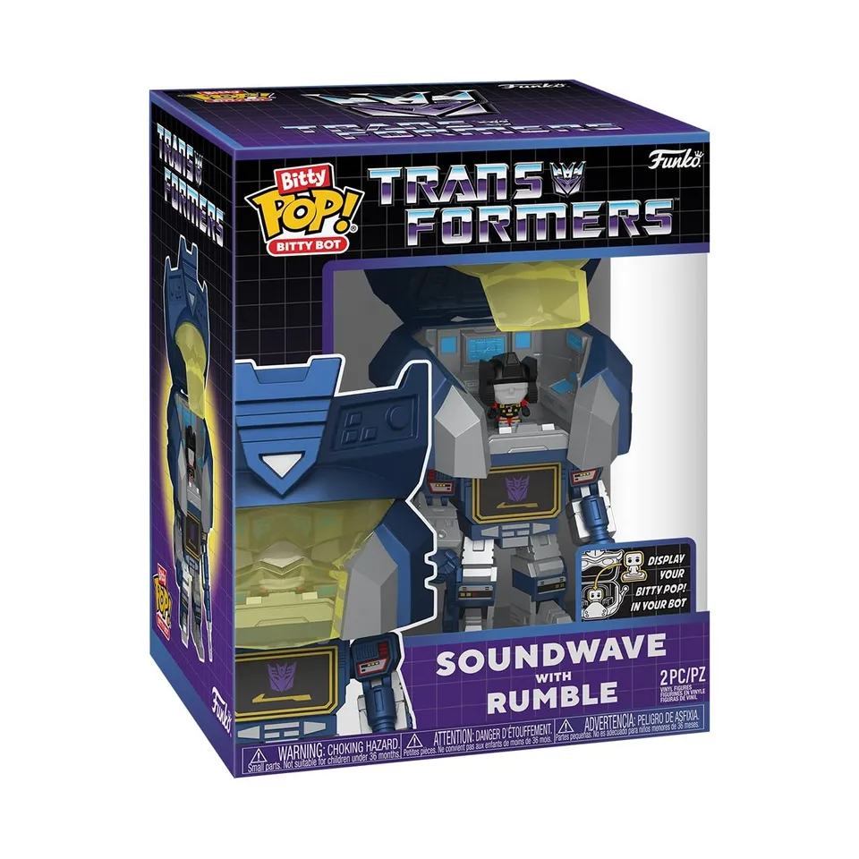 Funko Bitty Bots Transformers Soundwave con Rumble mini figura 2,2 cm