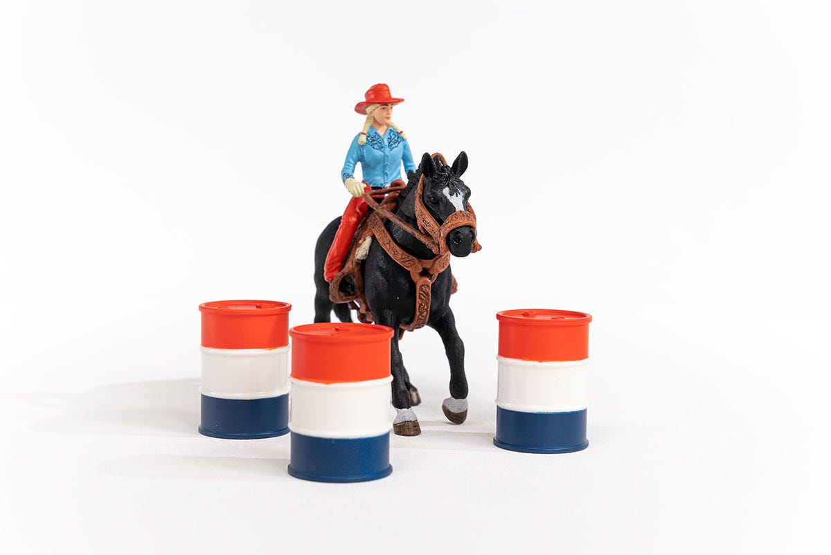 Schleich Horse Club Barrel Racing playset cowgirl 42576