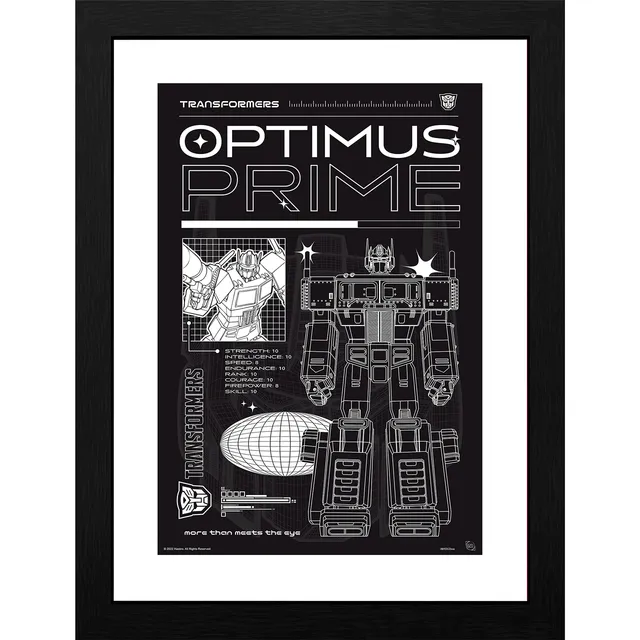 Transformers Optimus Disegno incorniciato schema 30,5x40,6 cm