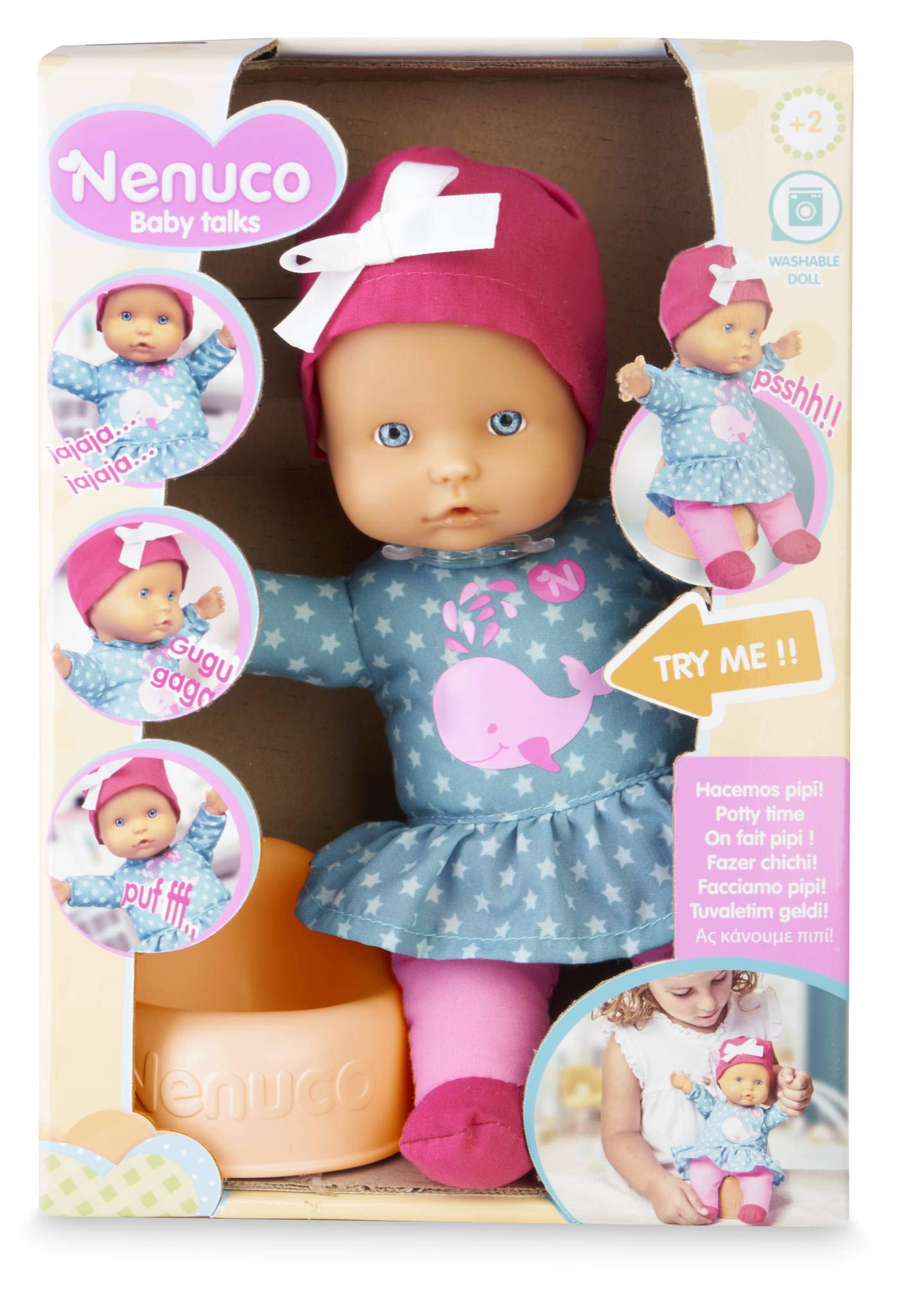 Nenuco Baby Talks Facciamo Pipì bambola 25 cm con vasino