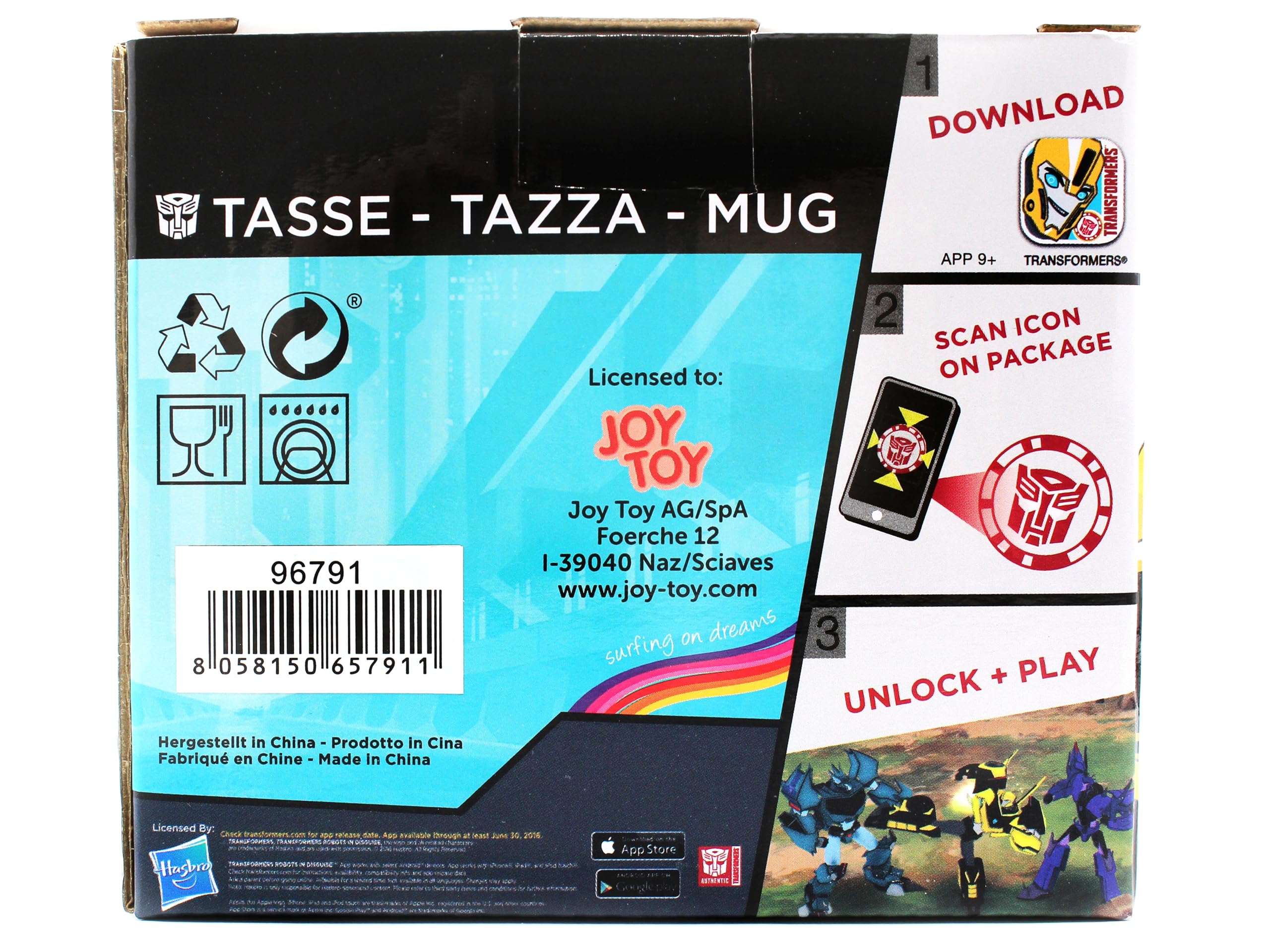 Transformers Collectibles 96791 tazza ceramica 320 ml nera