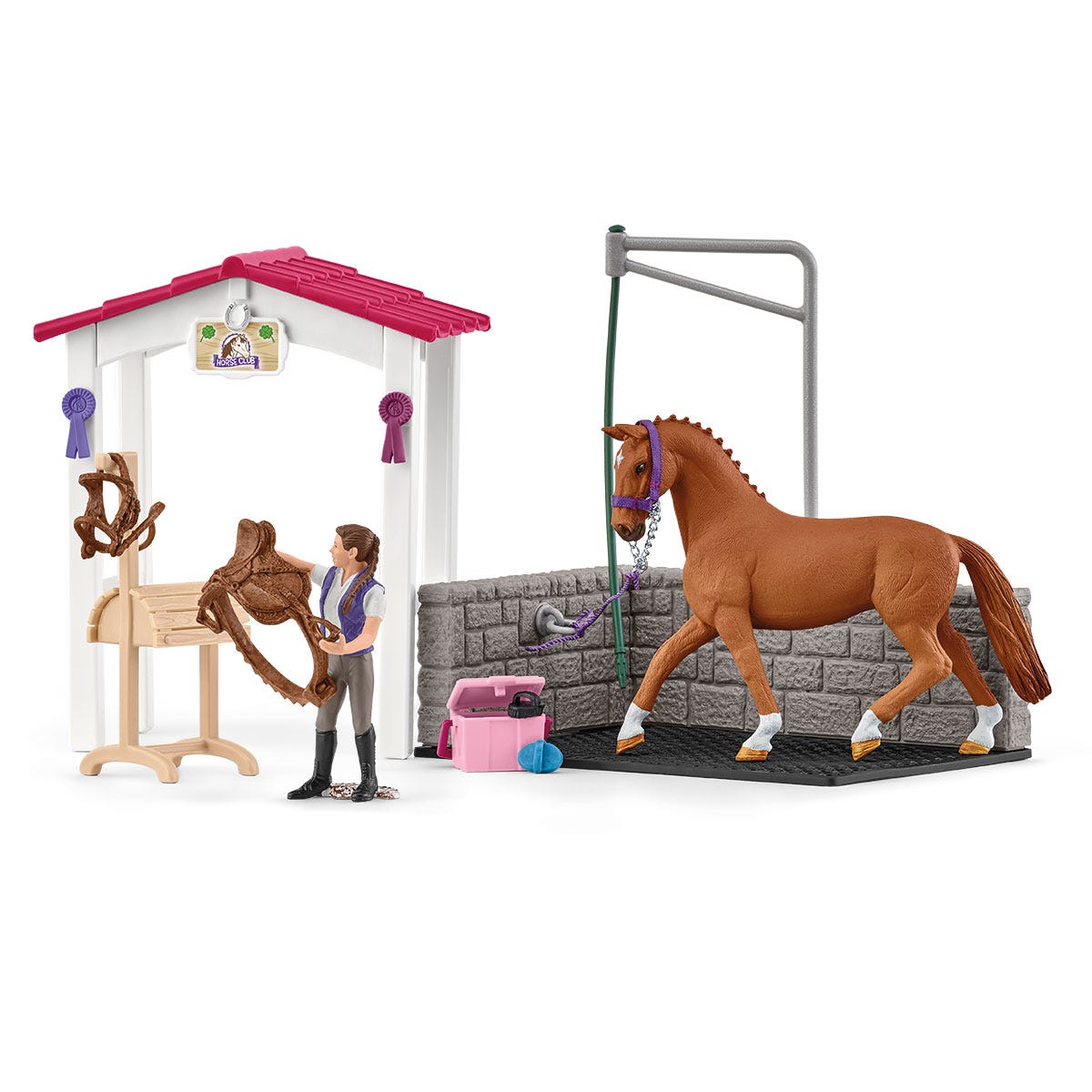 Schleich Horse Club Postazione Lavaggio Box Cavalli 72177