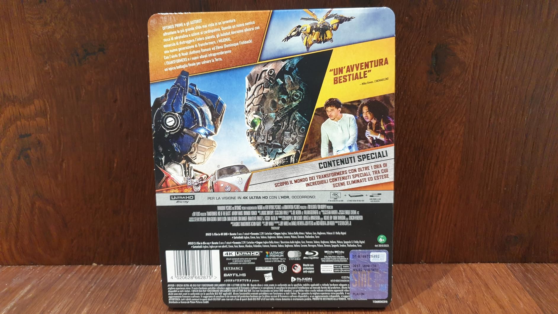 Transformers Il Risveglio 4K Steelbook UHD + Blu-ray