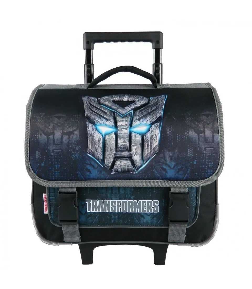 Transformers cartella trolley scuola 38 cm nero 2 scomparti
