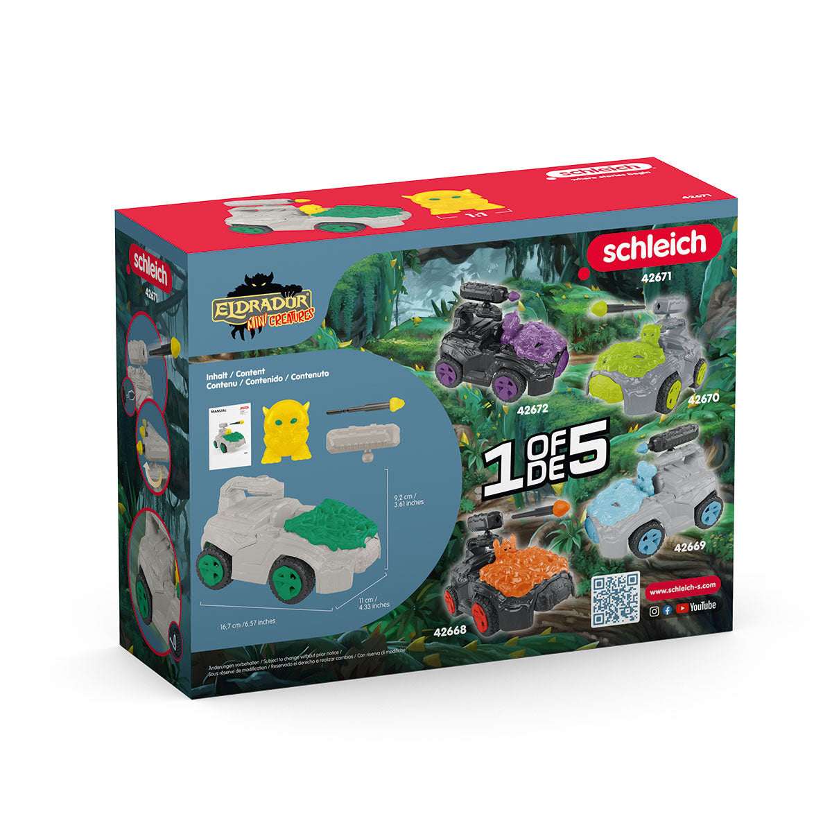 Schleich Eldrador 42671 Crashmobile Giungla Veicolo Mini