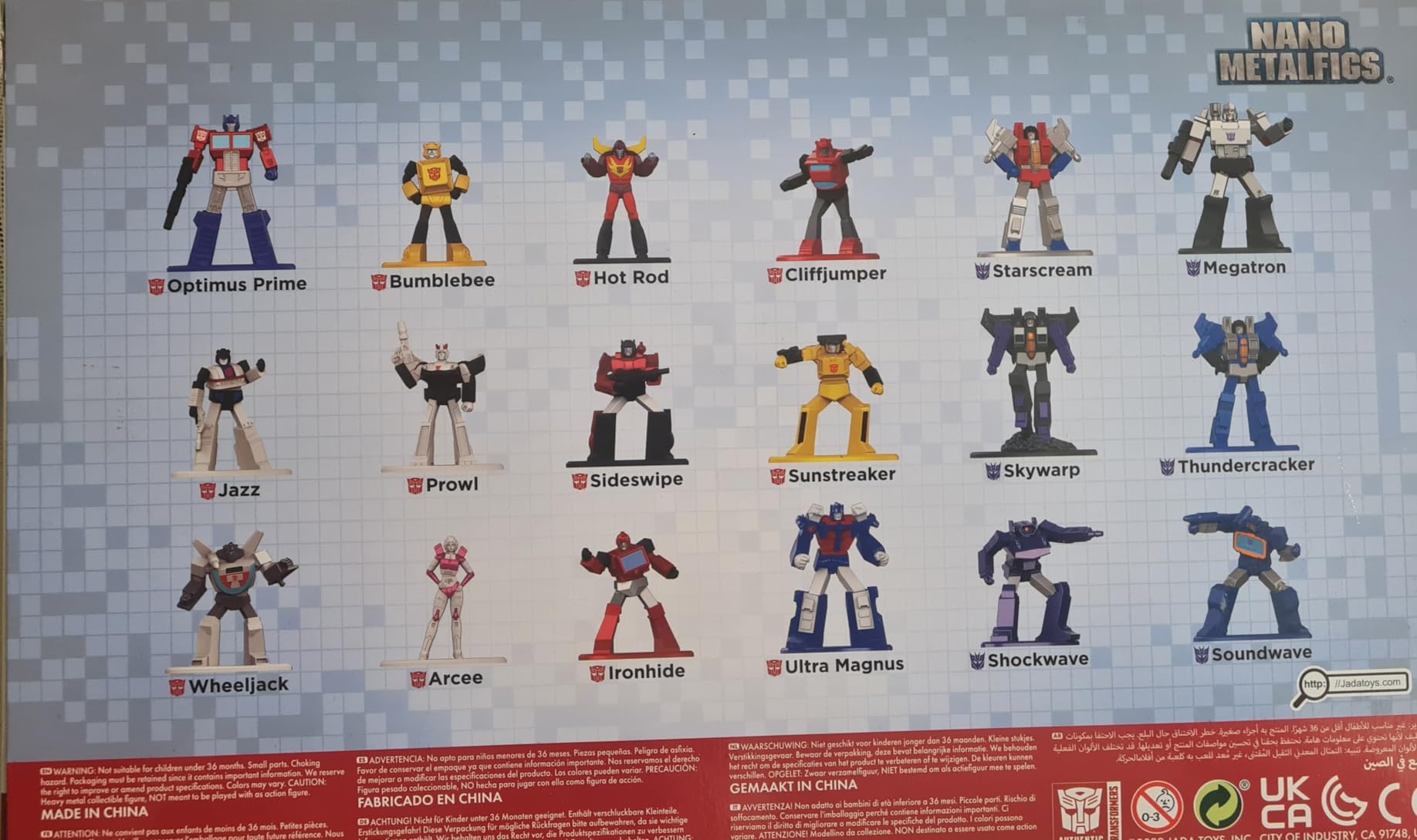 Transformers Nanofigs Wave 2 set 18 mini figure die-cast multicolore