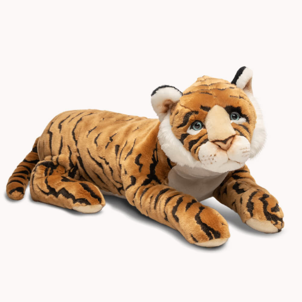 La Pelucherie Jungle Tigre César peluche morbido 35cm arancione
