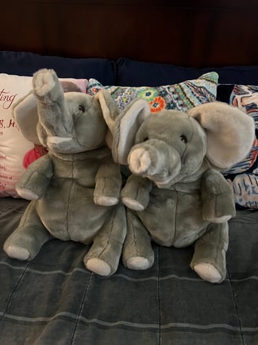 La Pelucherie Jungle Elefante Basile peluche 40 cm grigio