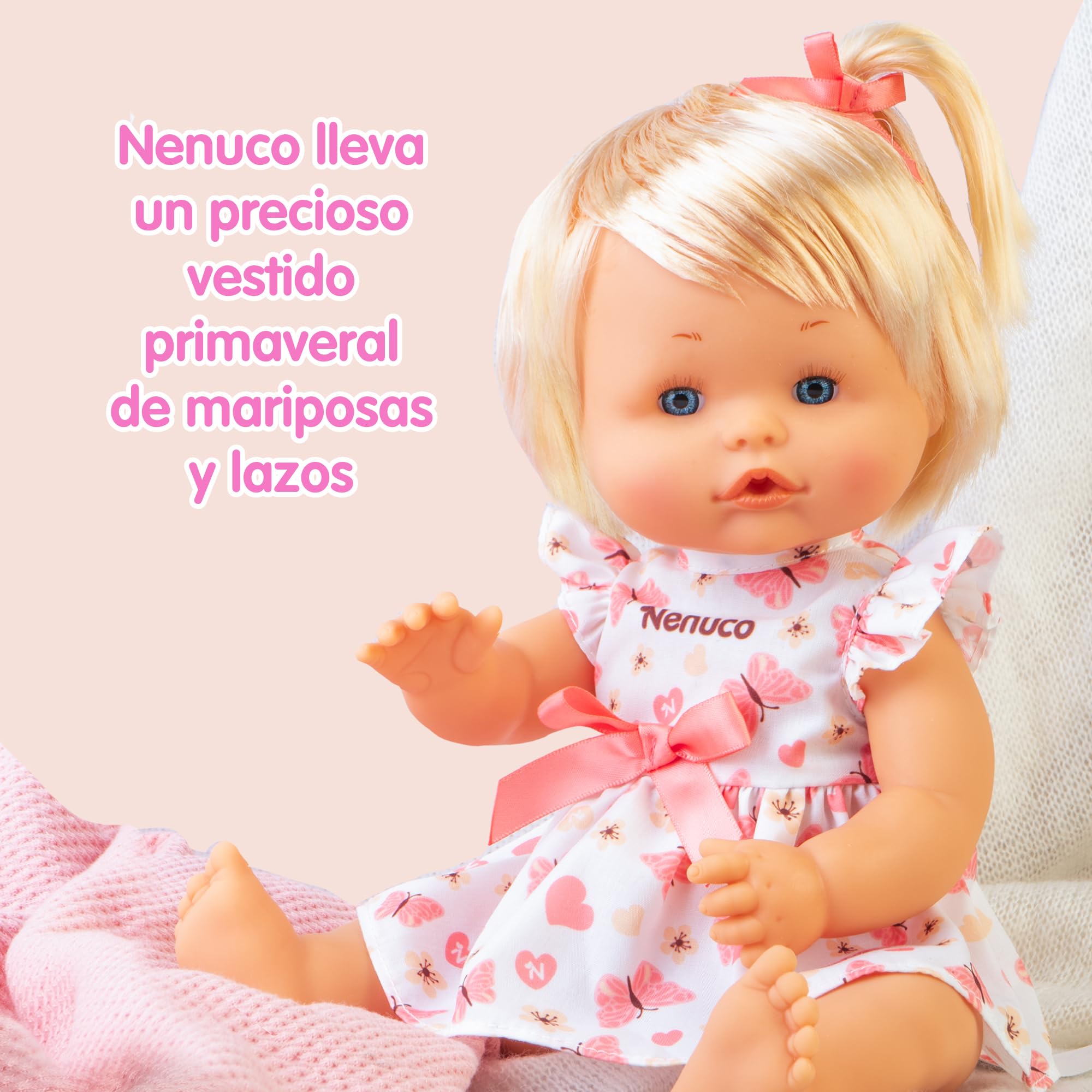 Nenuco Bambole bambola 35 cm vestito primaverile farfalle