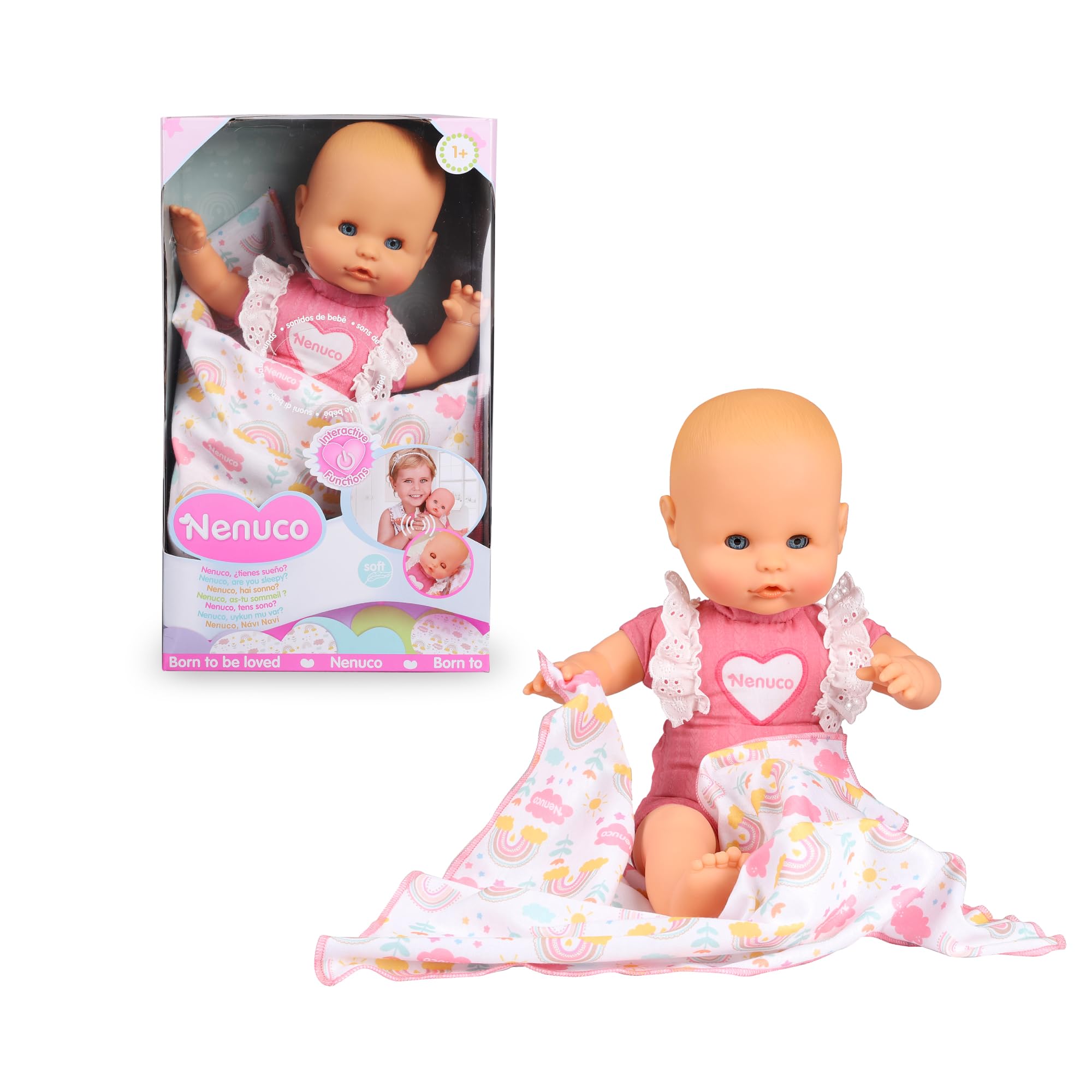 Nenuco Bebè con suoni bambola morbida con copertina