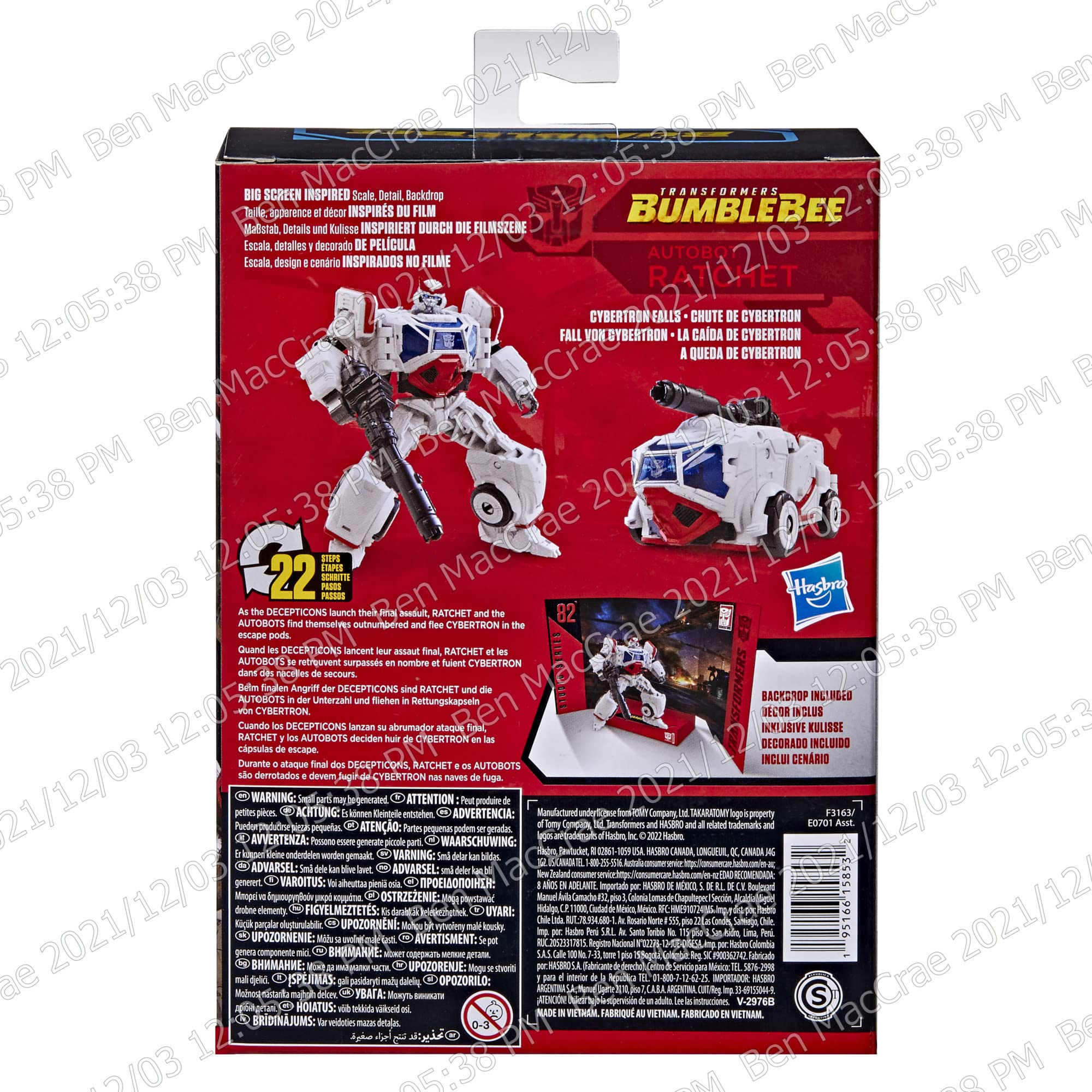 Transformers Studio Series 82 Ratchet Deluxe action figure 11 cm veicolo