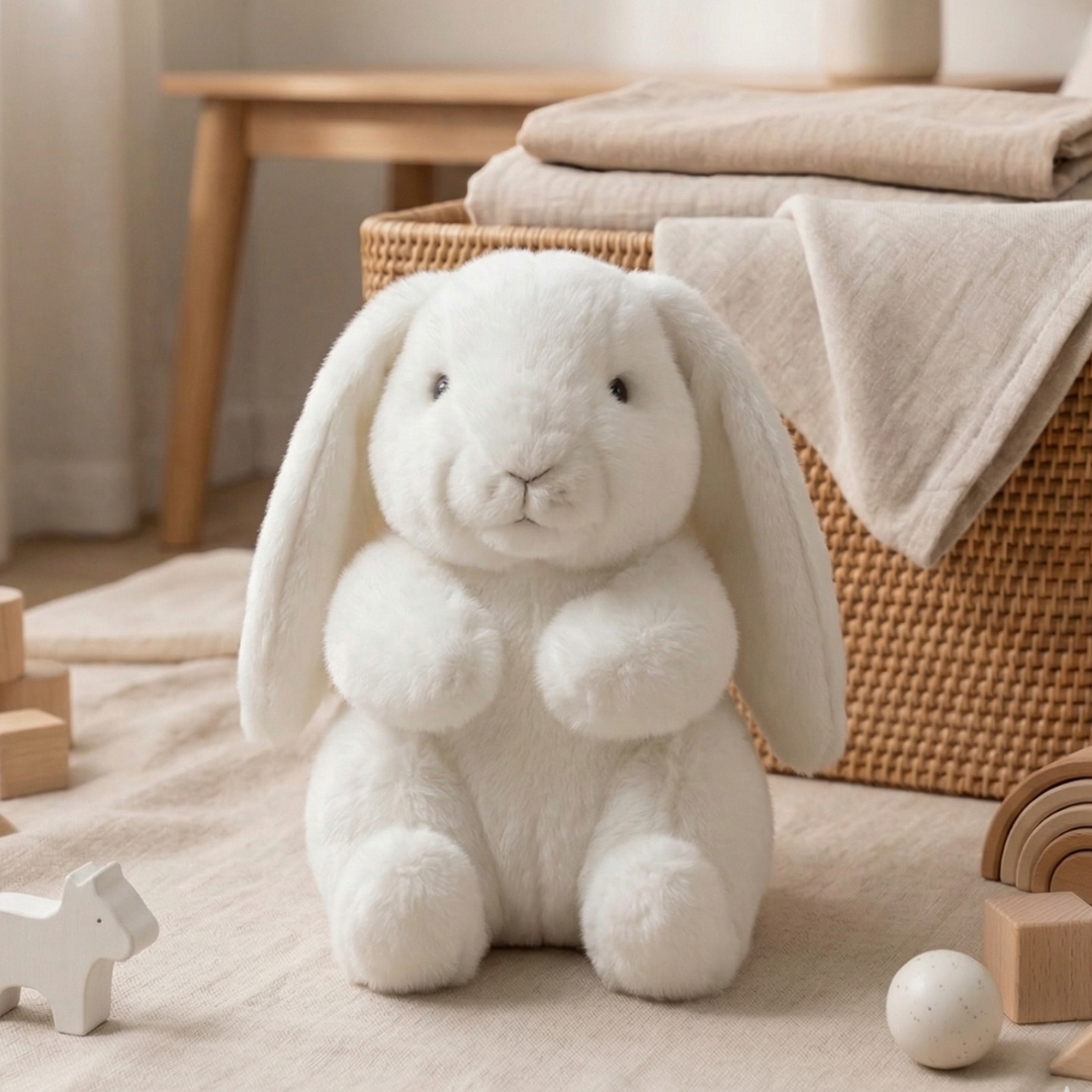 La Pelucherie Rabbits Coniglio Ernest peluche 30cm bianco