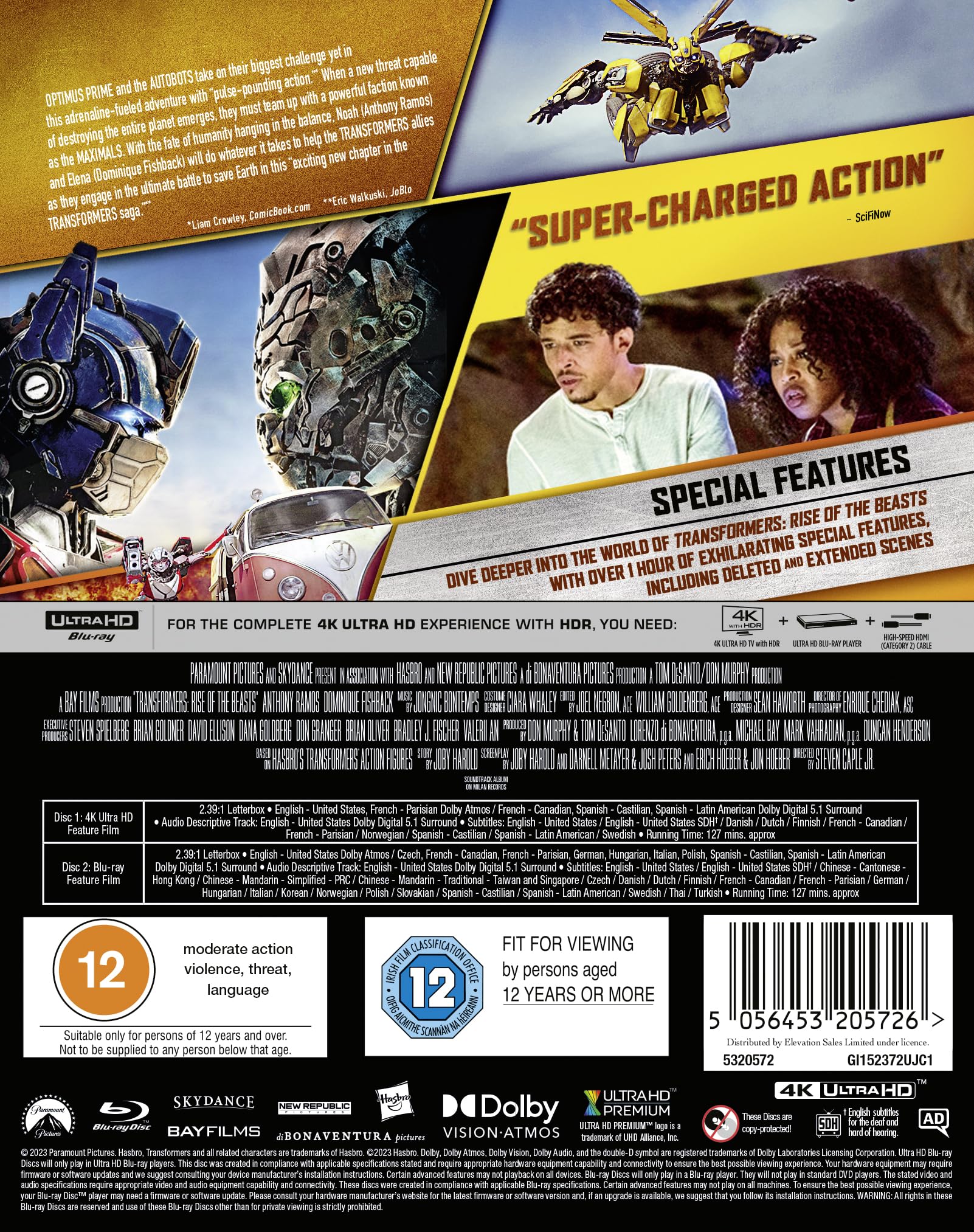 Transformers Rise of the Beasts 4K Steelbook UHD + Blu-ray