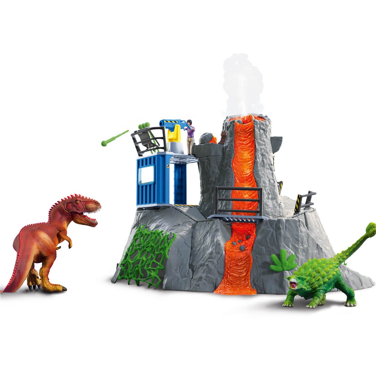 Schleich Dinosaurs Grande spedizione vulcano 42564 playset led