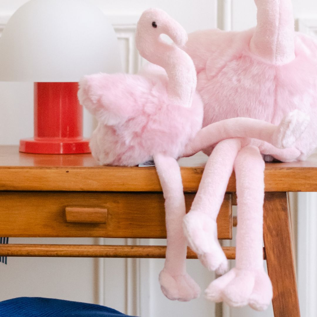 La Pelucherie Jungle Suzie fenicottero peluche 36 cm rosa