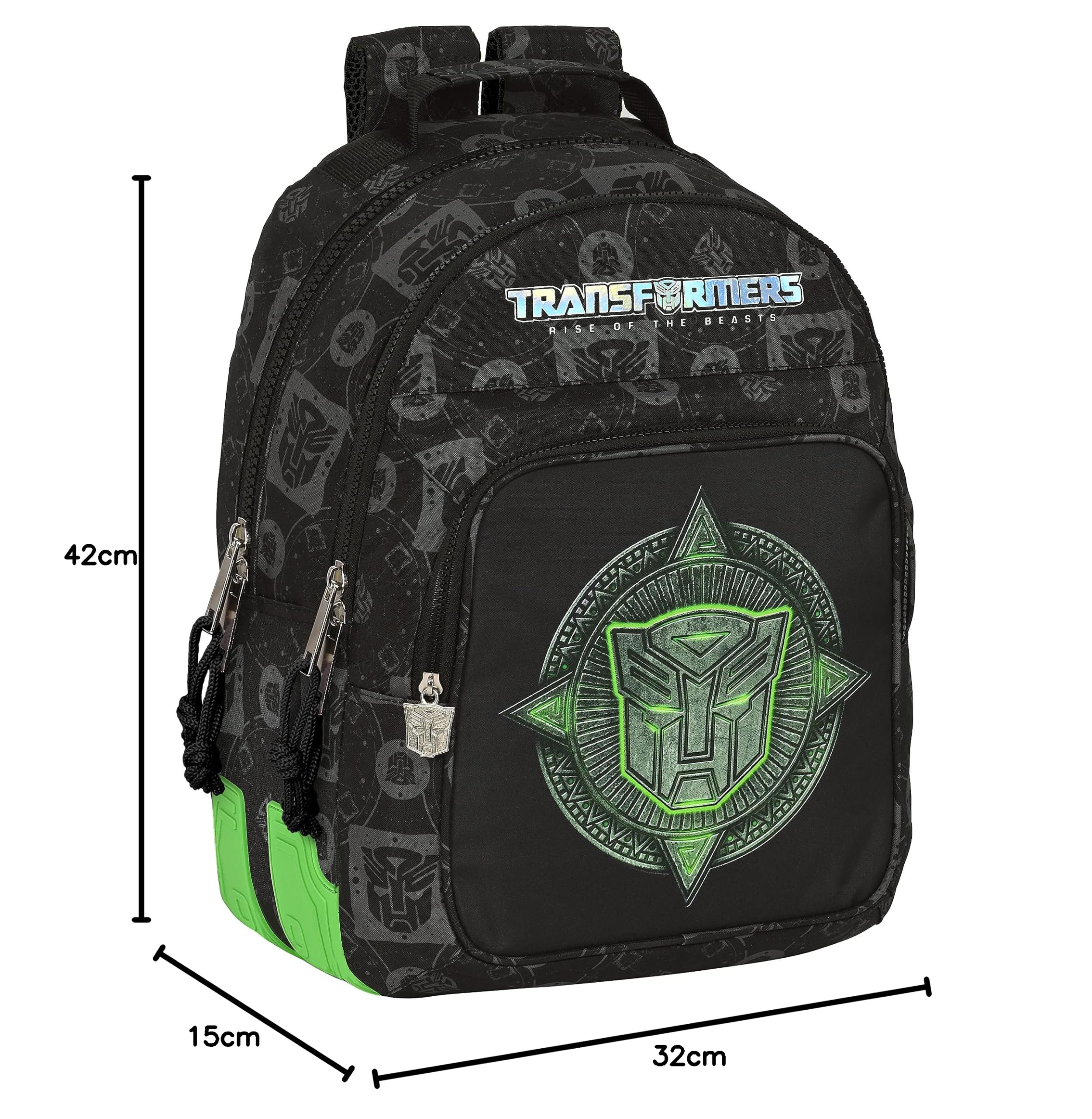 Transformers zaino scuola 32x15x42 cm nero Safta
