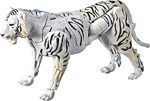 Transformers Kingdom Tigatron action figure Voyager tigre bianca