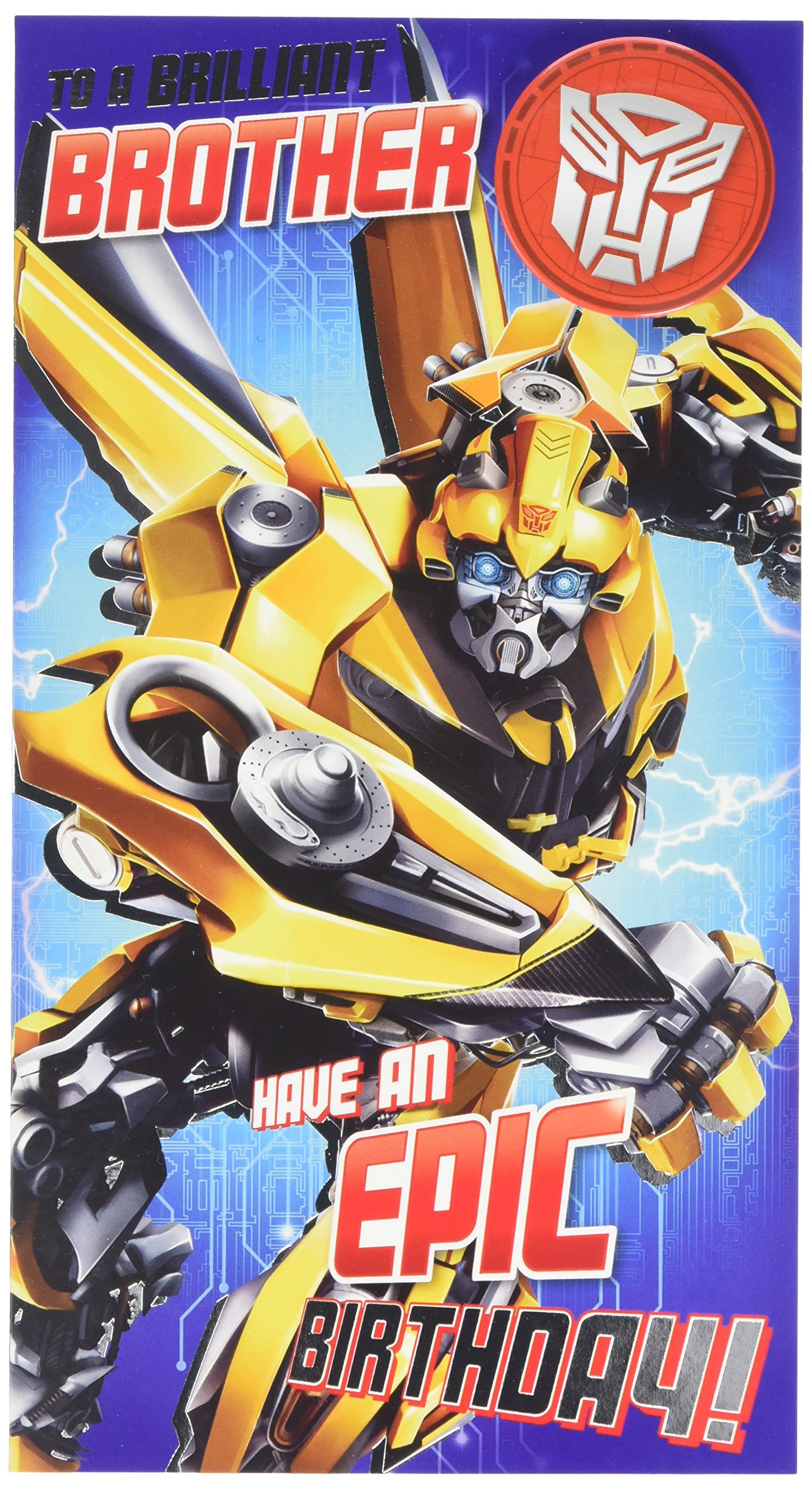 Transformers Biglietto auguri fratello card compleanno ufficiale