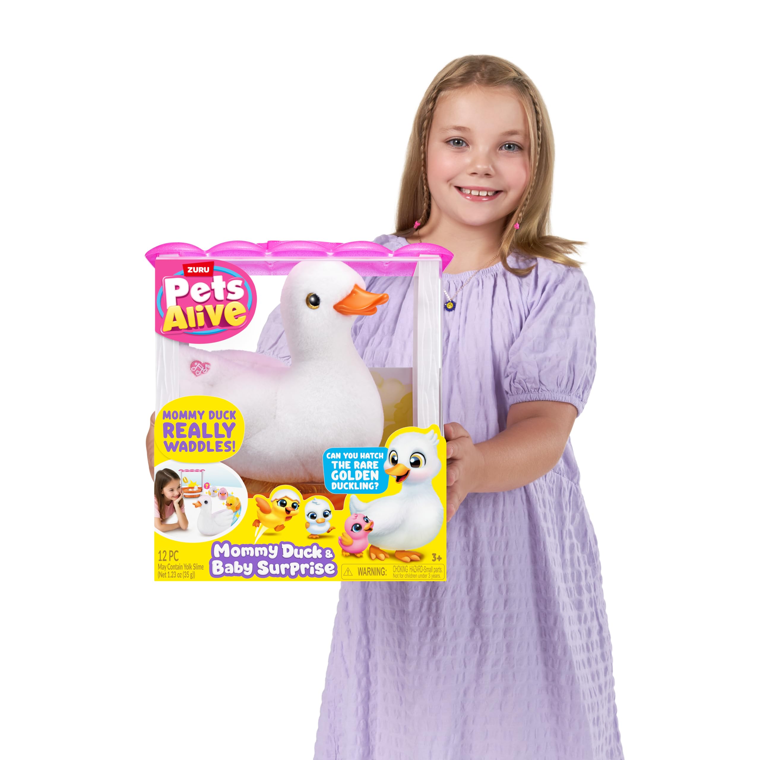 Pets Alive Mommy Baby Anatra peluche interattivo con pulcini