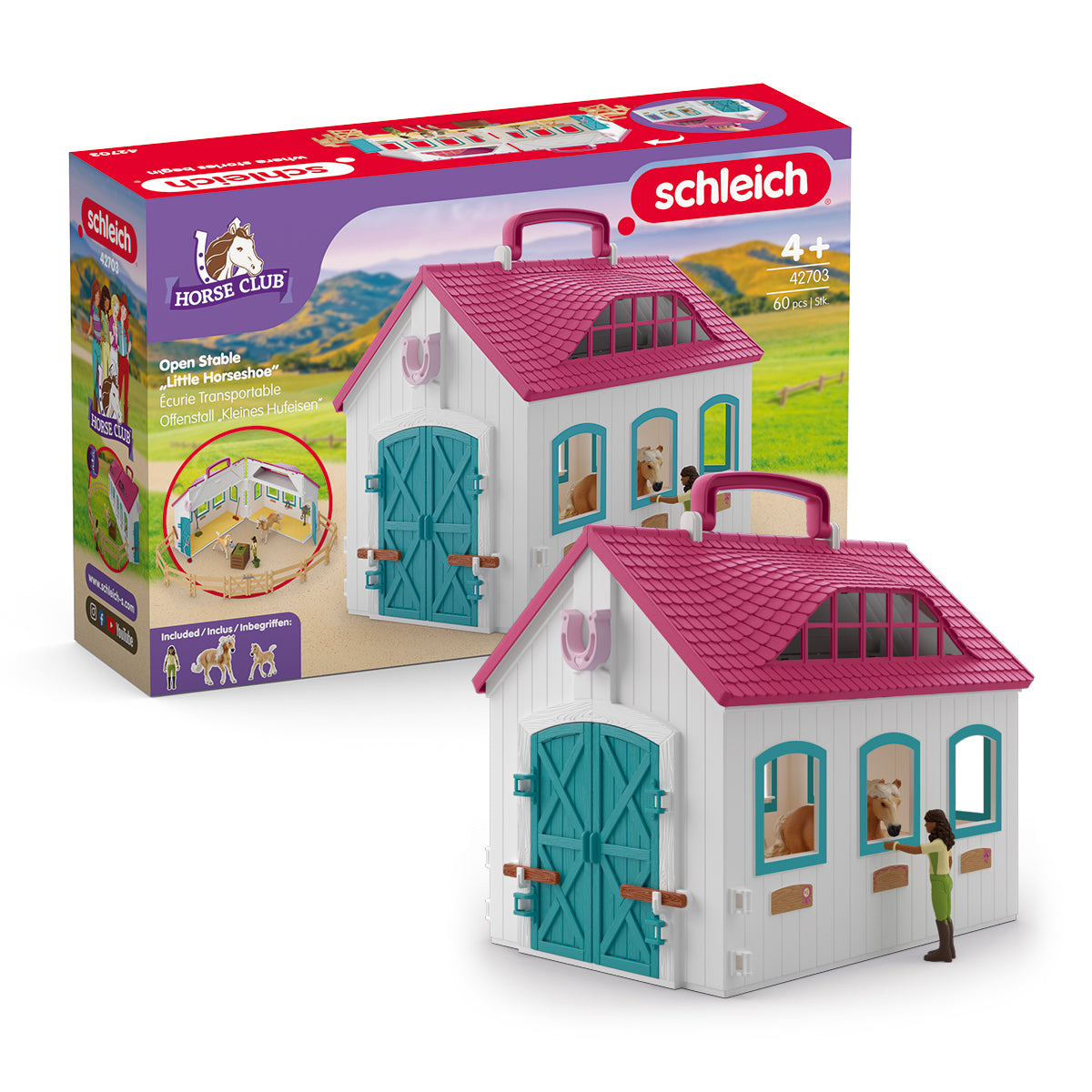 Schleich Horse Club Stalla stabulazione libera 42703 playset