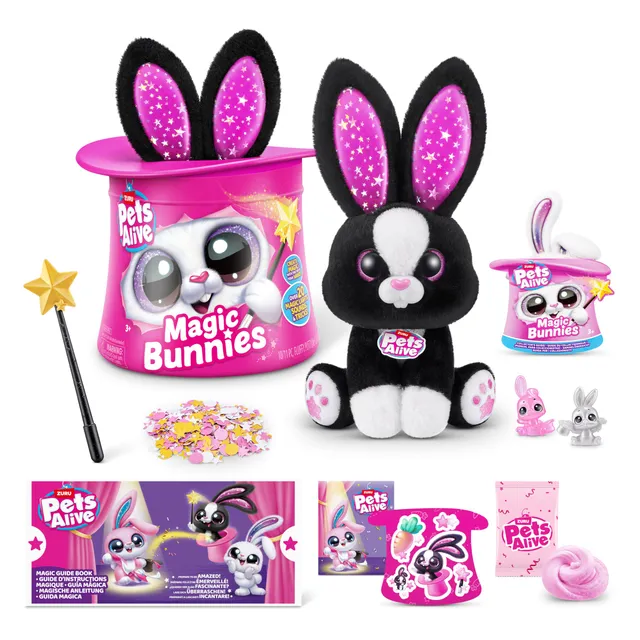 Pets Alive Magic Bunnies Sootie coniglio peluche magico nero