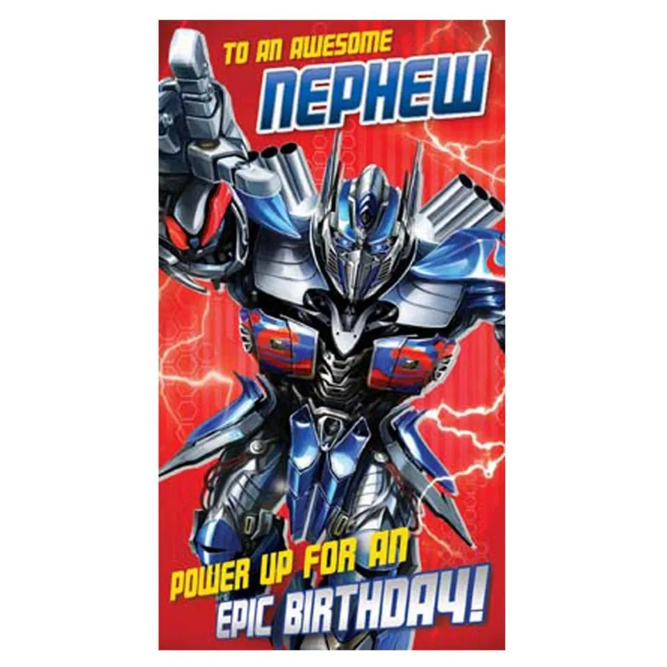Transformers Collectibles TR047 biglietto compleanno nipote multicolore