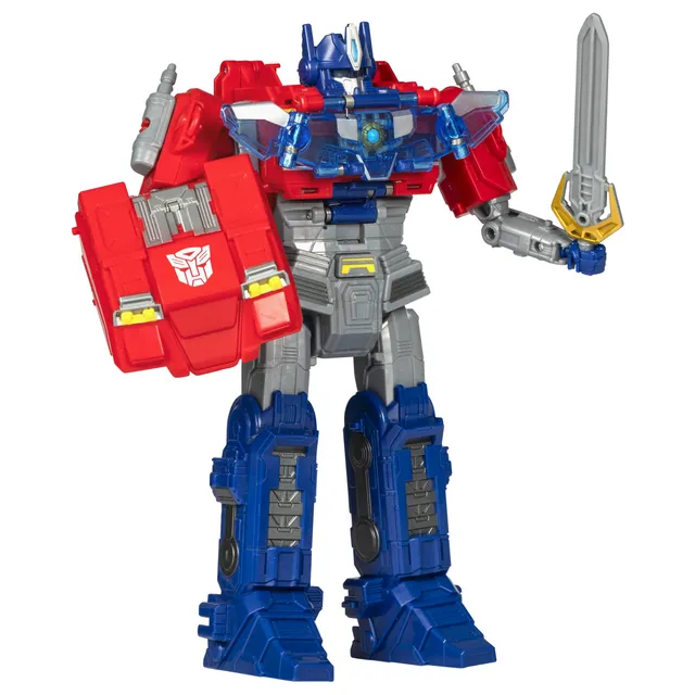 Transformers One Power Flip Optimus Prime action figure camion luci
