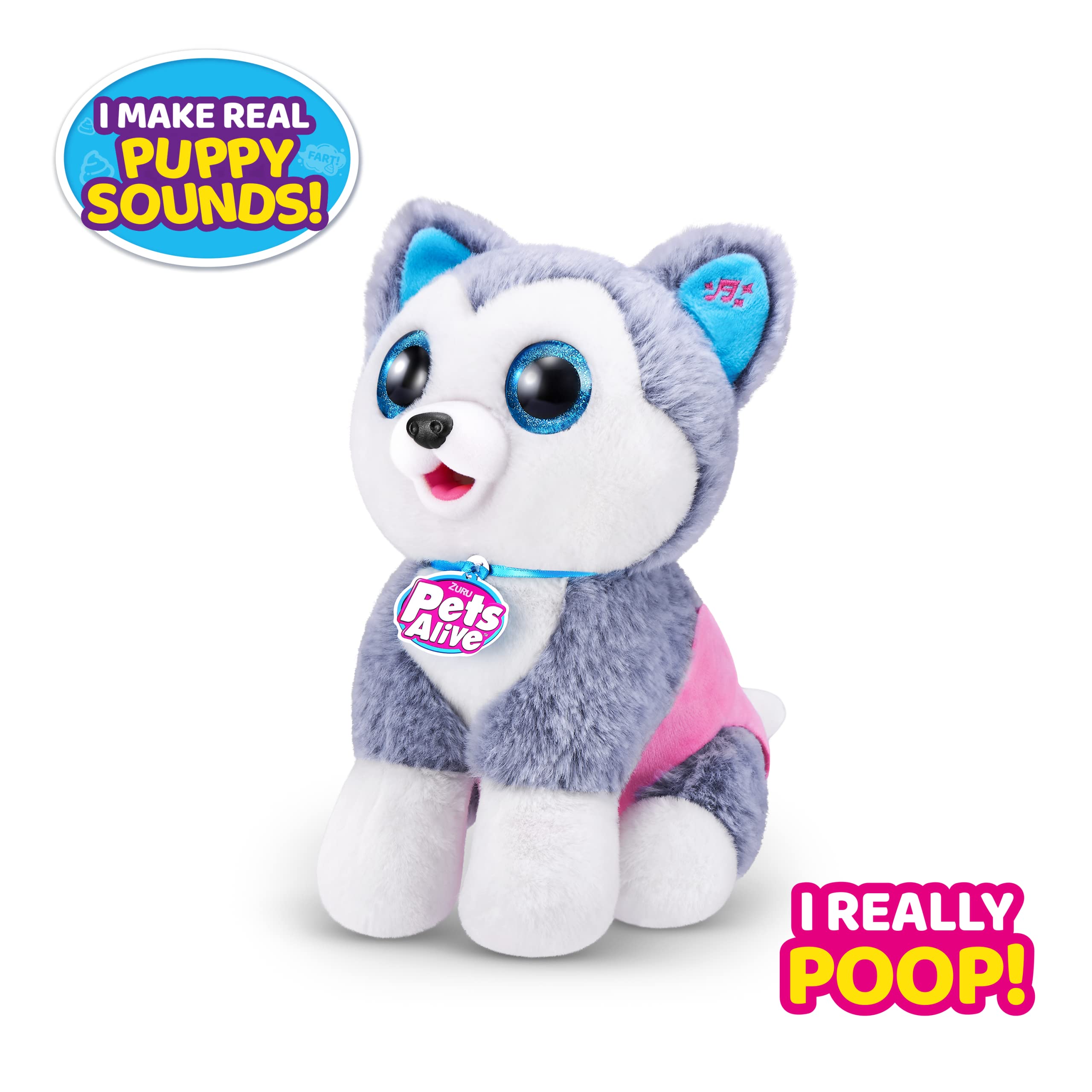 Pets Alive Pooping Puppies peluche cucciolo Husky interattivo
