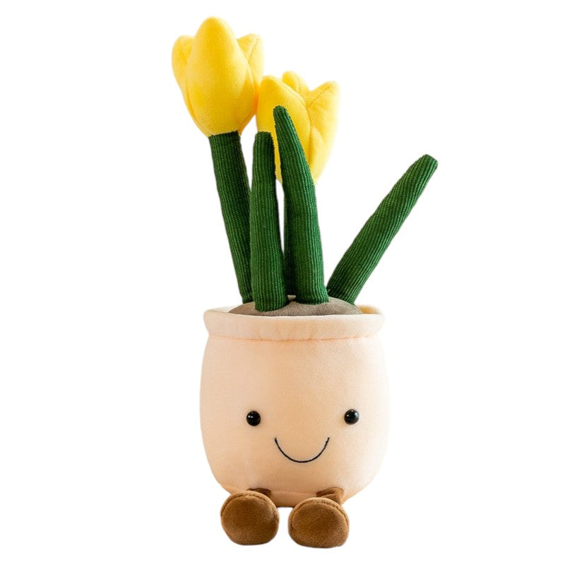 ToyalFriends Tulip peluche fiore 35 cm arancione morbido